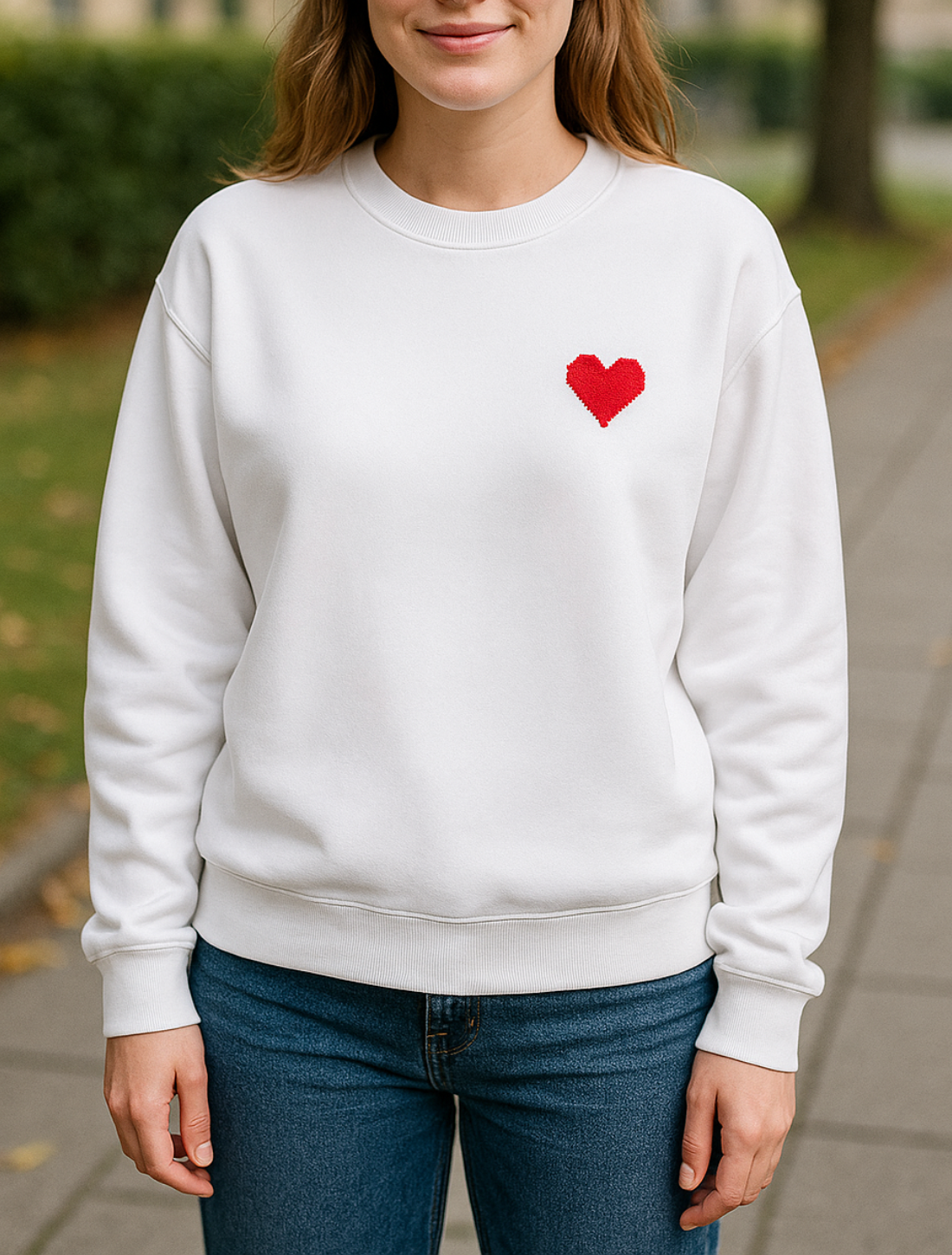 Dames Geborduurde Love Hoodie, Casual Pullover Trui, Trendy Outfit Voor Koppels | VIQA VIQA© NEDERLAND