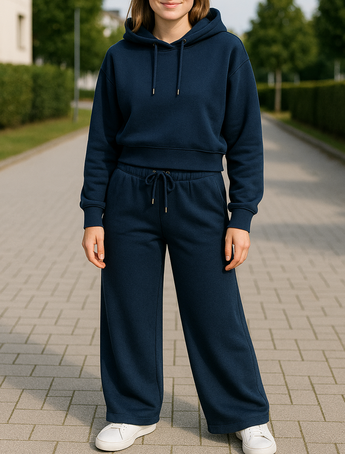 Hoodie Voor Dames, 2-Delige Set, Effen Gekleurde Casual Joggingpak Voor Herfst En Winter | VIQA VIQA© NEDERLAND