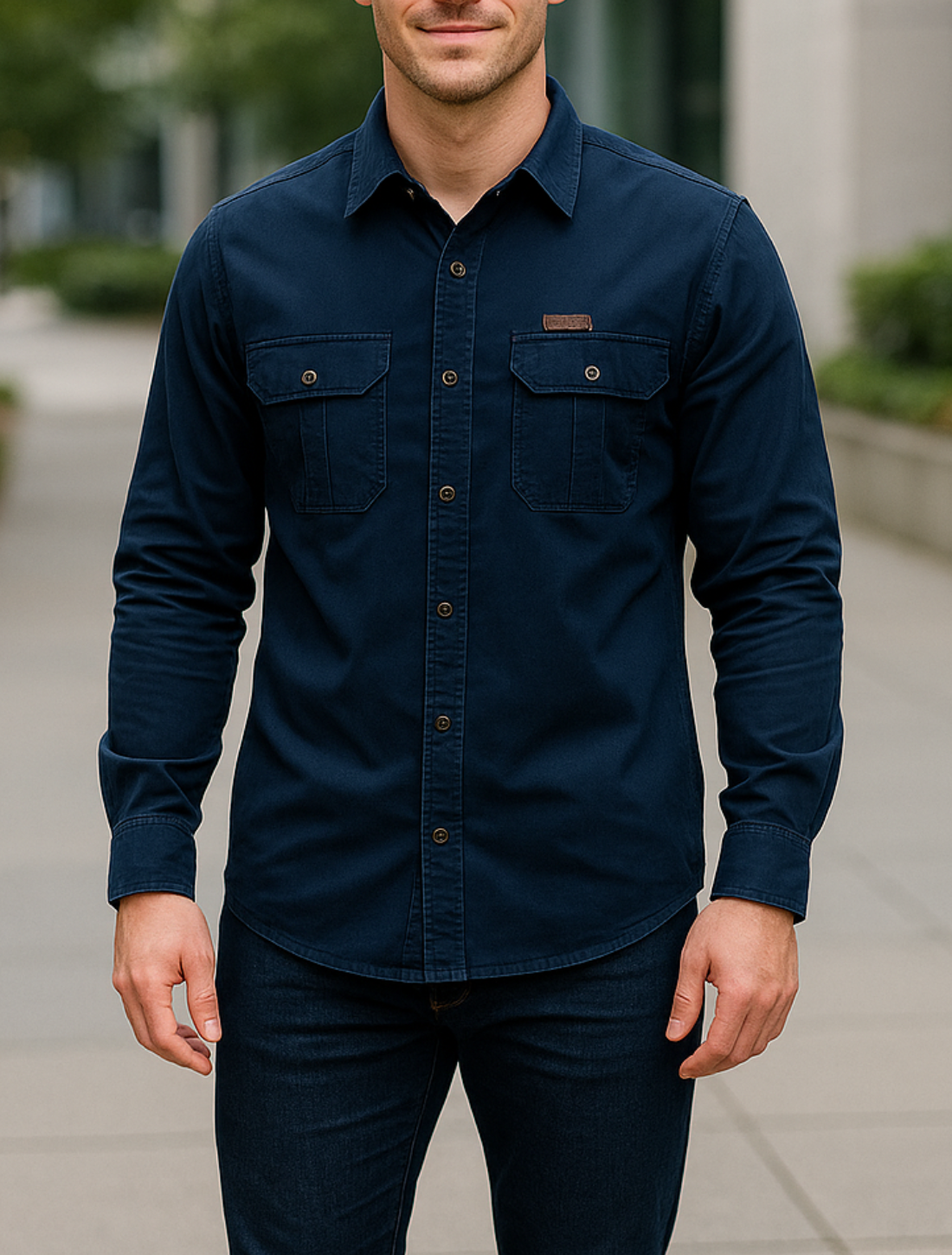 Heren Cargo Shirt, Lange Mouwen, Meerdere Zakken Tactisch Casual Shirt Met Revers | VIQA VIQA© NEDERLAND