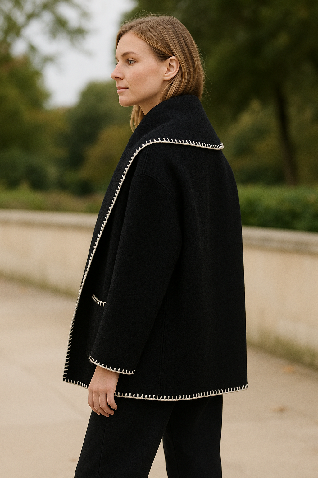 Dames Wollen Jas Met Sjaal Met Kwastjes, Dikke, Losse Pasvorm, Herfst- En Winter Mode | VIQA VIQA© NEDERLAND