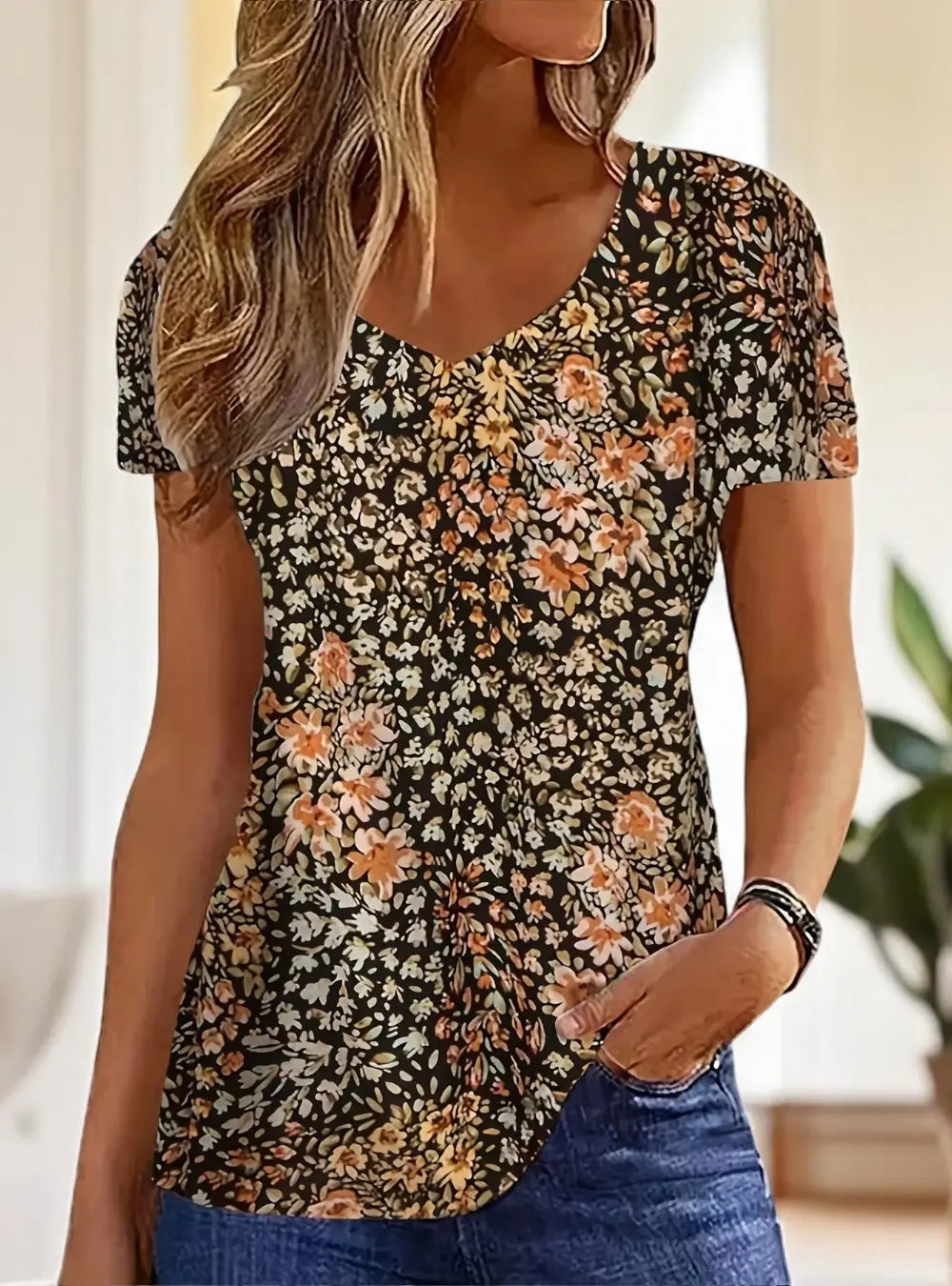 Pauline Dames Kleurrijk Shirt VIQA© NEDERLANDZwart-2XL