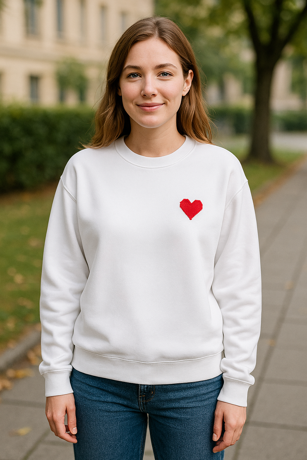 Dames Geborduurde Love Hoodie, Casual Pullover Trui, Trendy Outfit Voor Koppels | VIQA VIQA© NEDERLAND