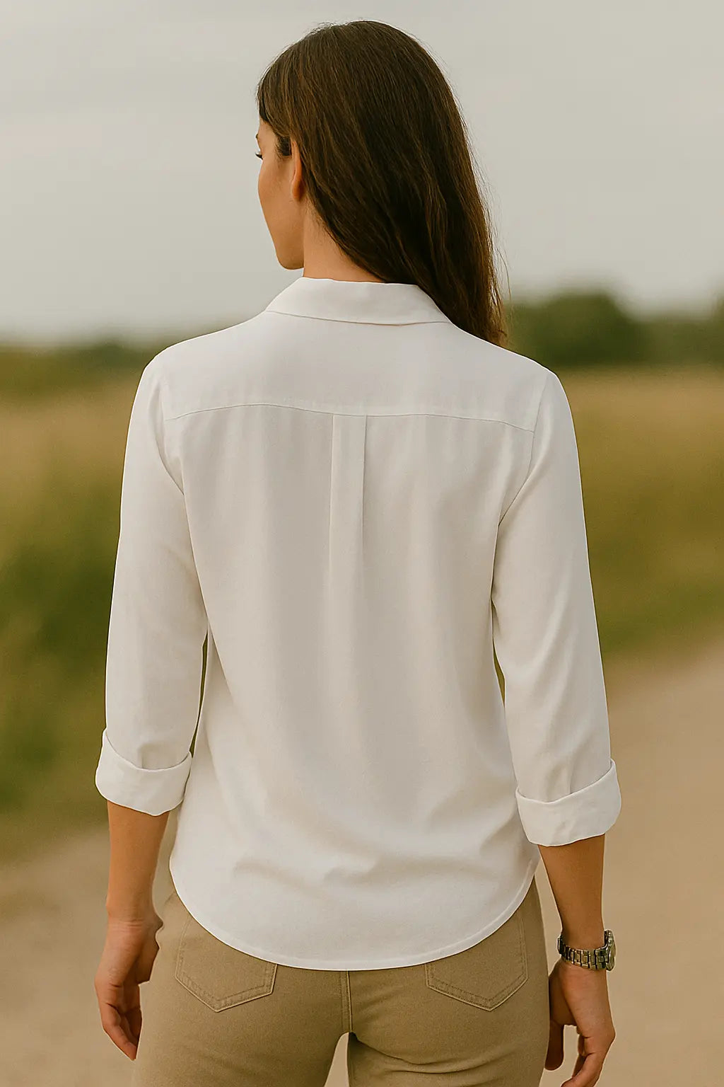 Dames Zomer Blouse, Lange Mouw Elegant Kapsel Shirt, Los Fit Kantoor Tuniek Top | VIQA VIQA© NEDERLAND