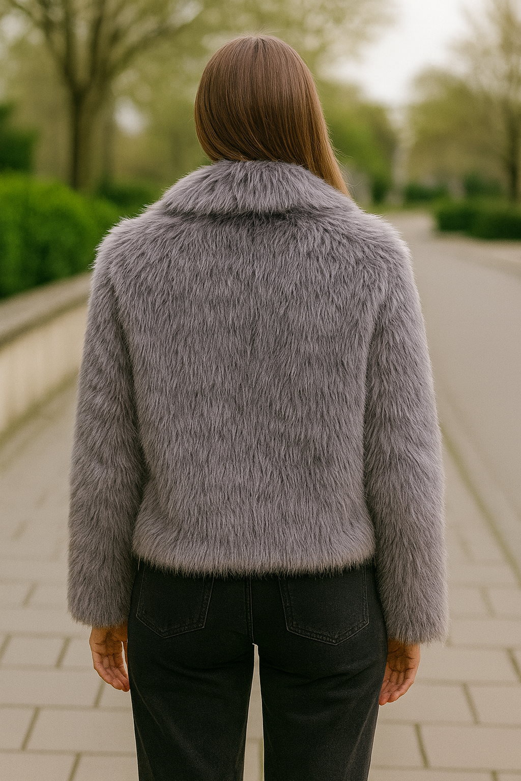 Cropped Bontjas Voor Dames, Chique Reverskraag, Dikke Winterjas Met Drukknopen | VIQA VIQA© NEDERLAND