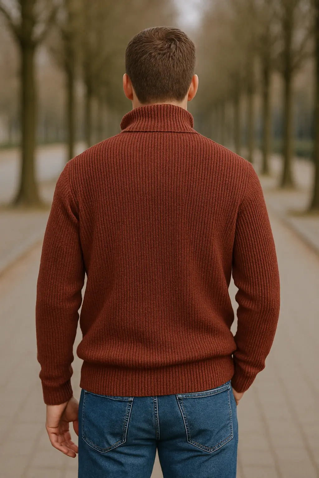 Heren Trui Met Ritskraag, Retro Losvallende Gebreide Trui, Comfortabele Casual Trui Voor Herfst En Winter | VIQA VIQA© NEDERLAND