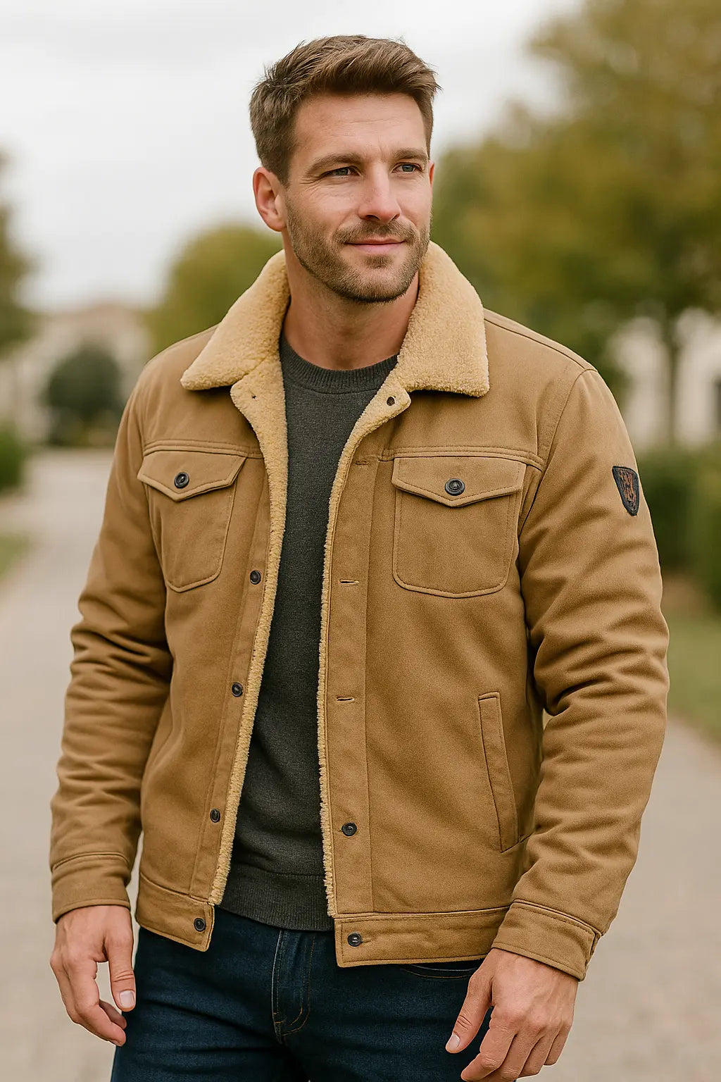 Heren Winterjas, Dikke Fluwelen Voering, Effen Kleur, Revers, Buitenkleding Met Zakken | VIQA VIQA© NEDERLAND