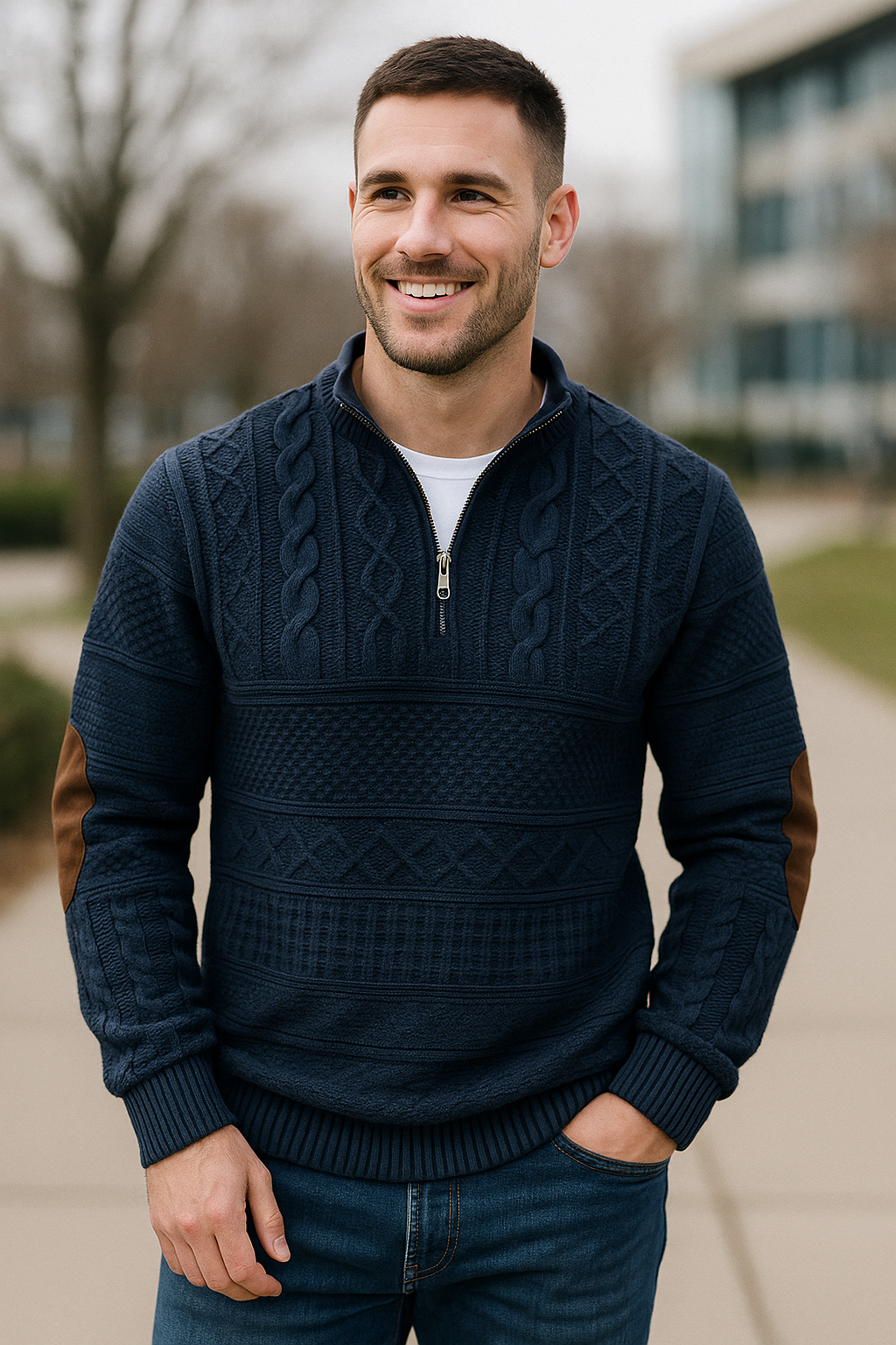 Outdoor Hoodie Voor Heren, Sweatshirt Met Ritssluiting En Jacquardprint, Casual Pullover Met Lange Mouwen | VIQA VIQA© NEDERLAND