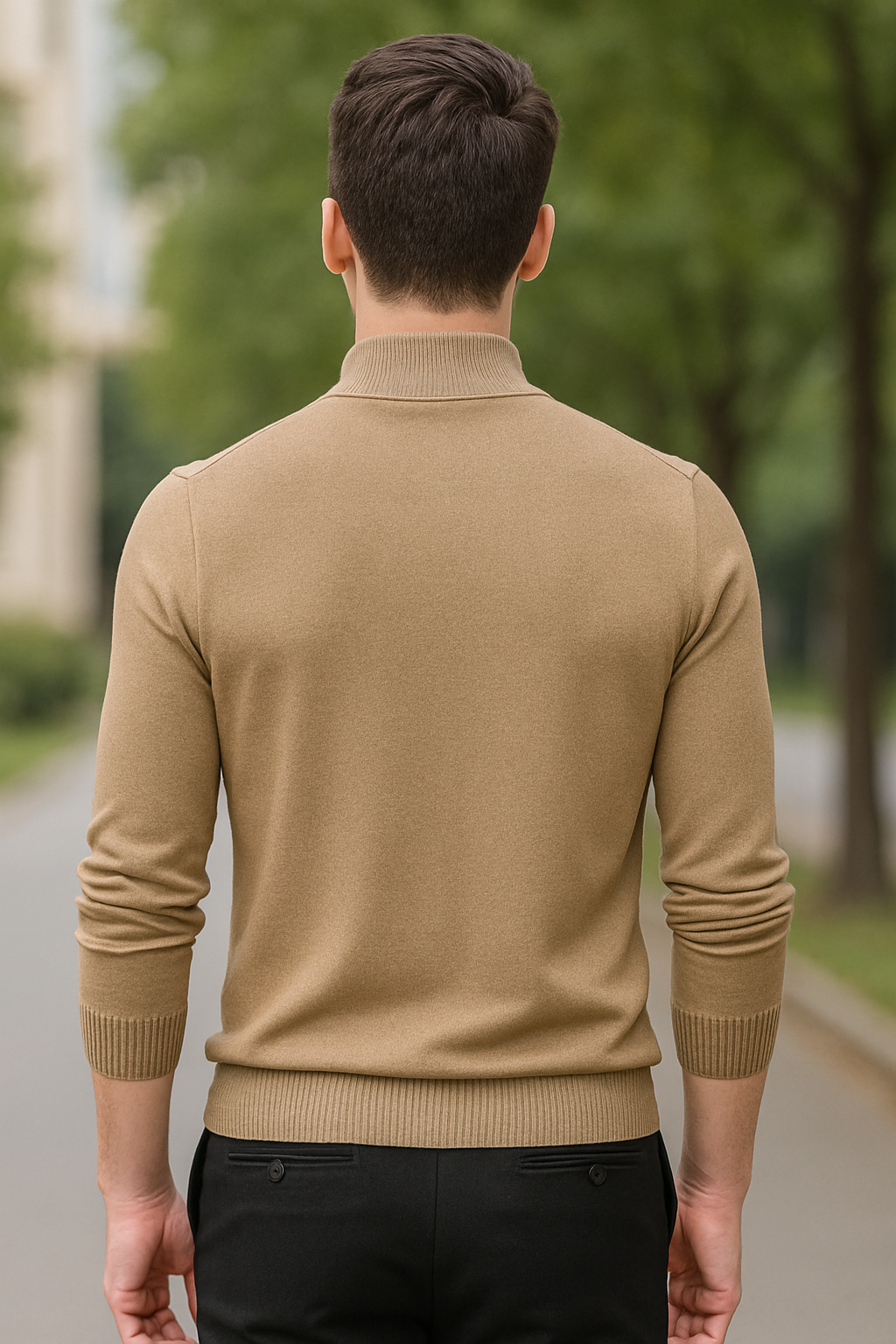 Heren Halve Coltrui, Winter Effen Kleuren Trui, Casual Coltrui | VIQA VIQA© NEDERLAND