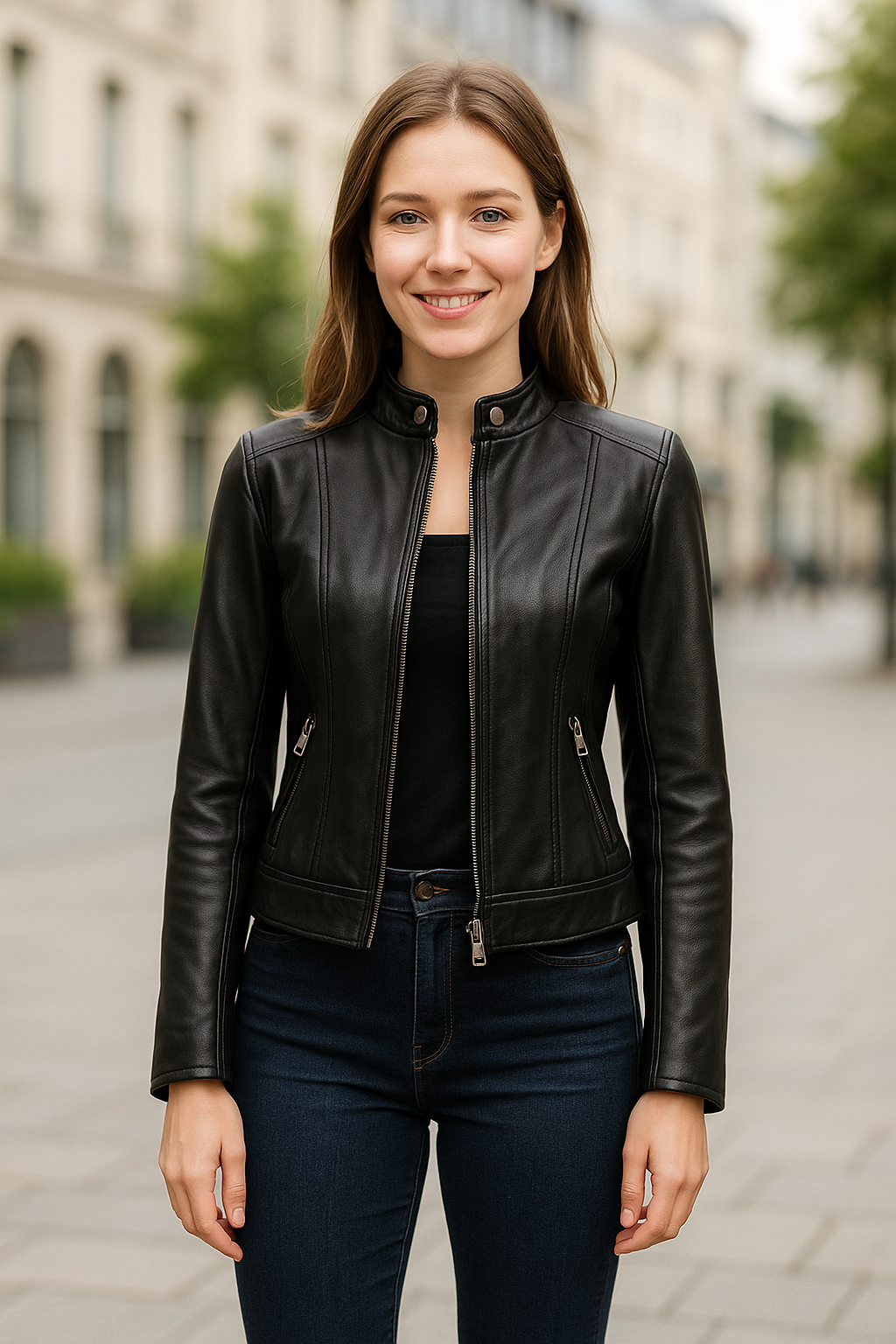 Dames Faux Lederen Jas, Rits Met Zakken Winter Herfst Casual Bovenkleding Jas | VIQA VIQA© NEDERLAND