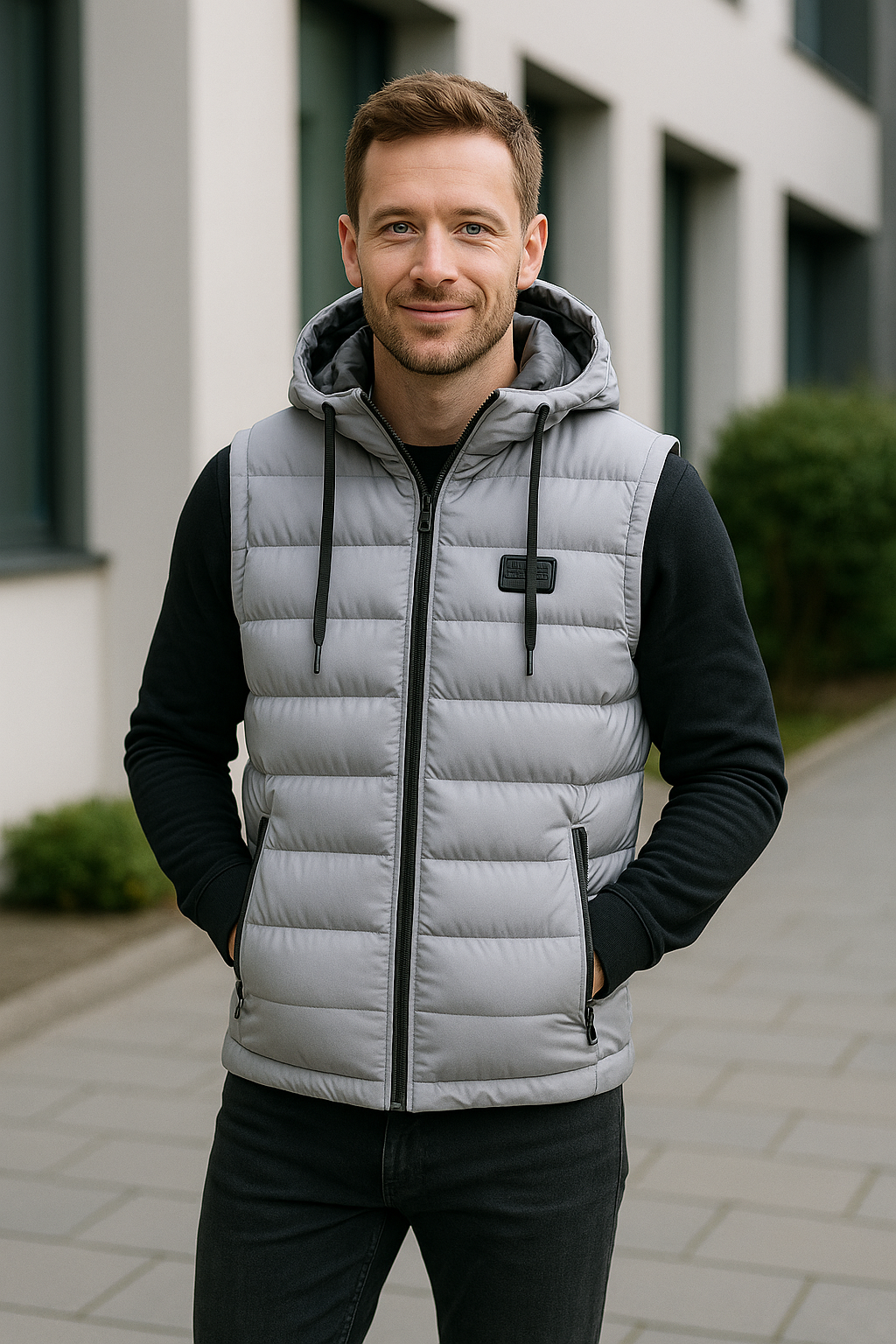 Herenvest Met Capuchon En Katoenen Voering, Mouwloze Casual Rits Jas Vest | VIQA VIQA© NEDERLAND