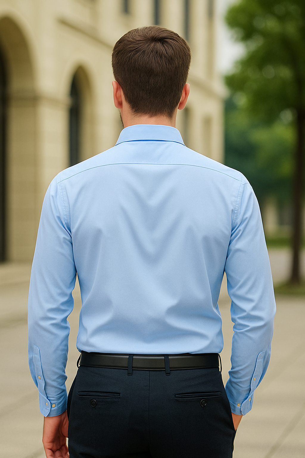 Heren Zakelijk Shirt, Effen Kleur Slim Pasvorm Lange Mouwen, Klassieke Casual Jurk Shirt | VIQA VIQA© NEDERLAND