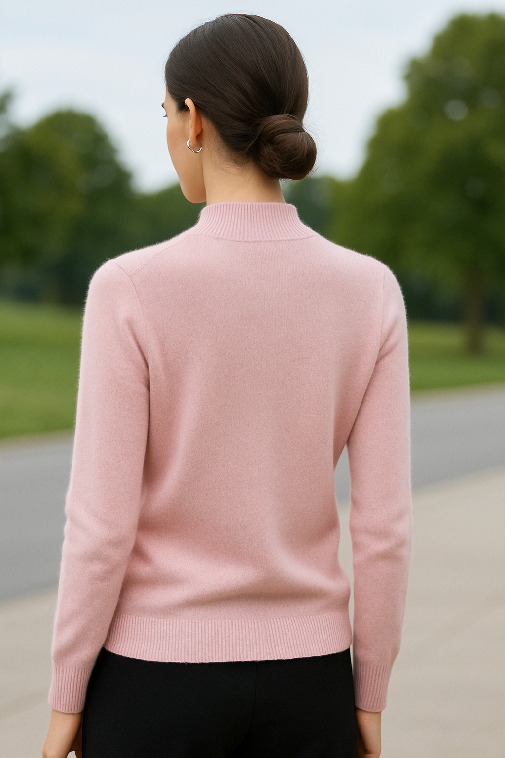 Naadloze Wollen Trui Voor Dames, Halve Col Lange Mouwen Gebreide Pullover Top | VIQA VIQA© NEDERLAND