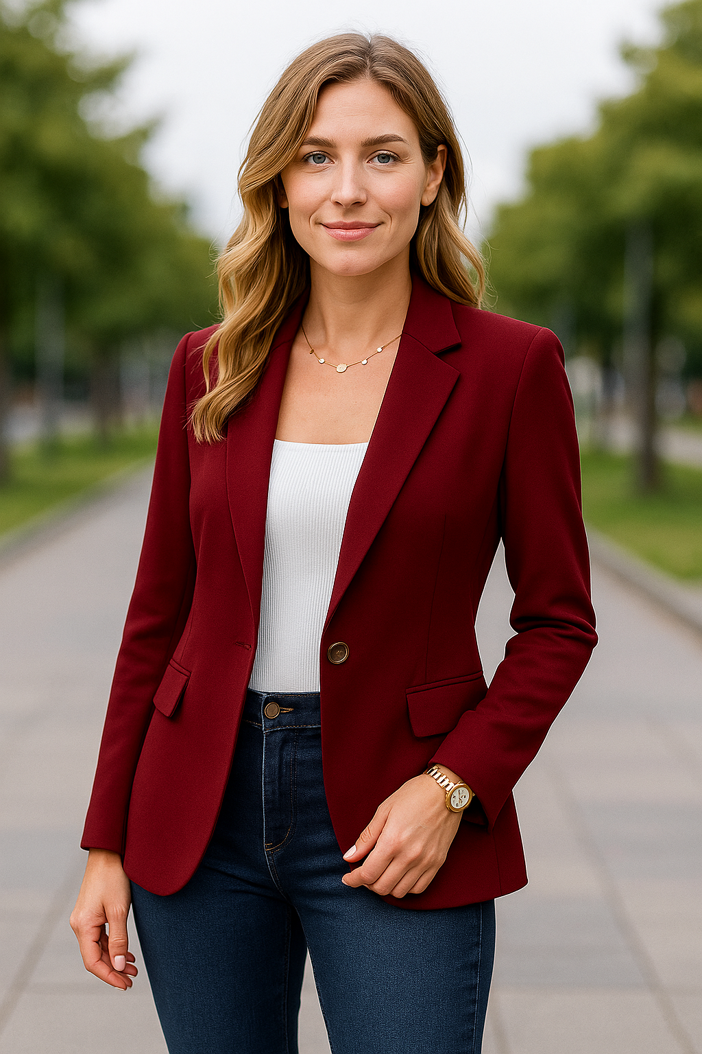 Blazerjas Voor Dames, Elegante Zakelijke Jas Met Lange Mouwen En Revers, Casual Losse Bovenkleding | VIQA VIQA© NEDERLAND