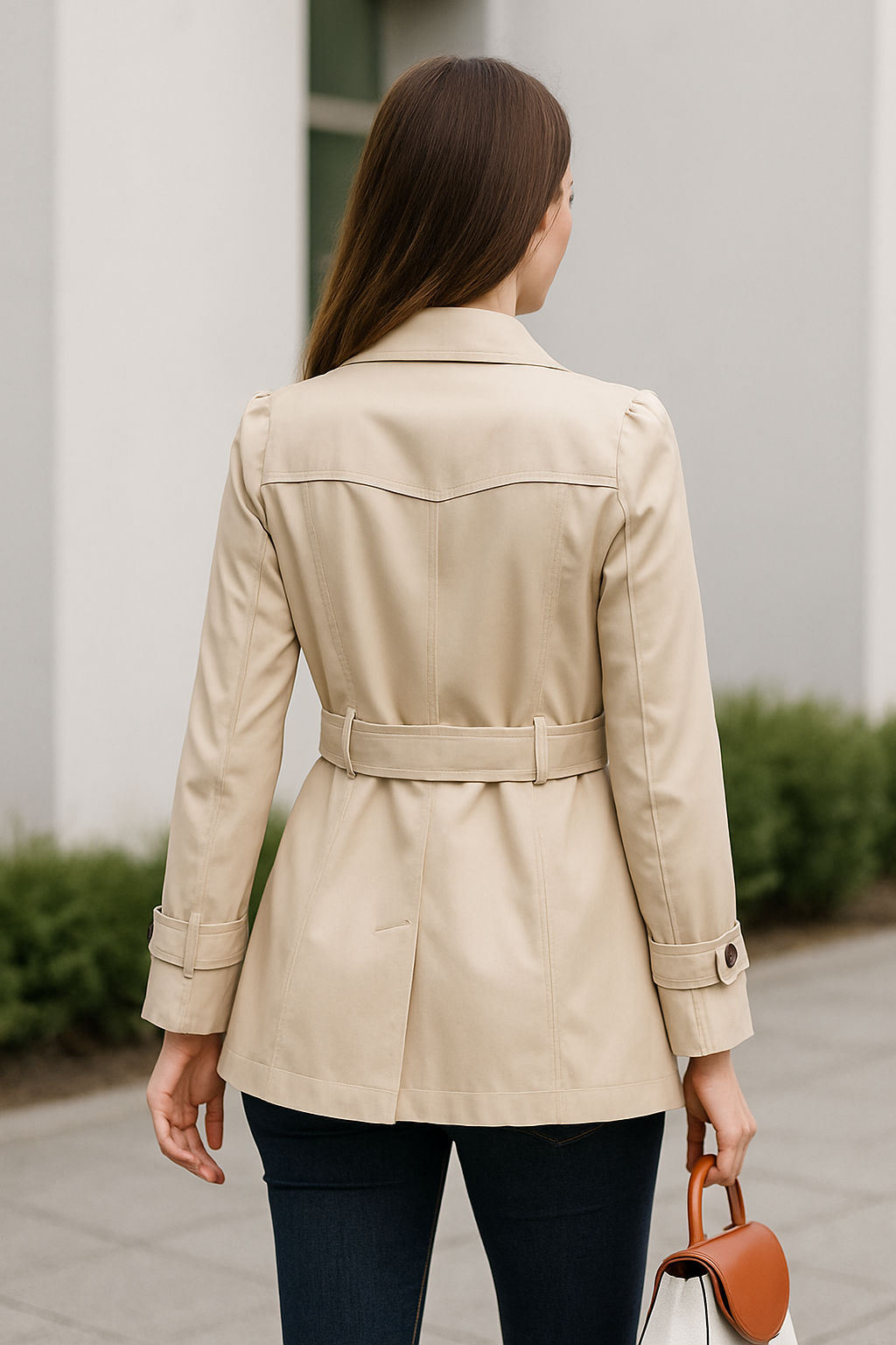 Dubbelrijige Trenchcoat Voor Dames, Middellange Elegante Herfst En Winter Jas Windjack | VIQA VIQA© NEDERLAND