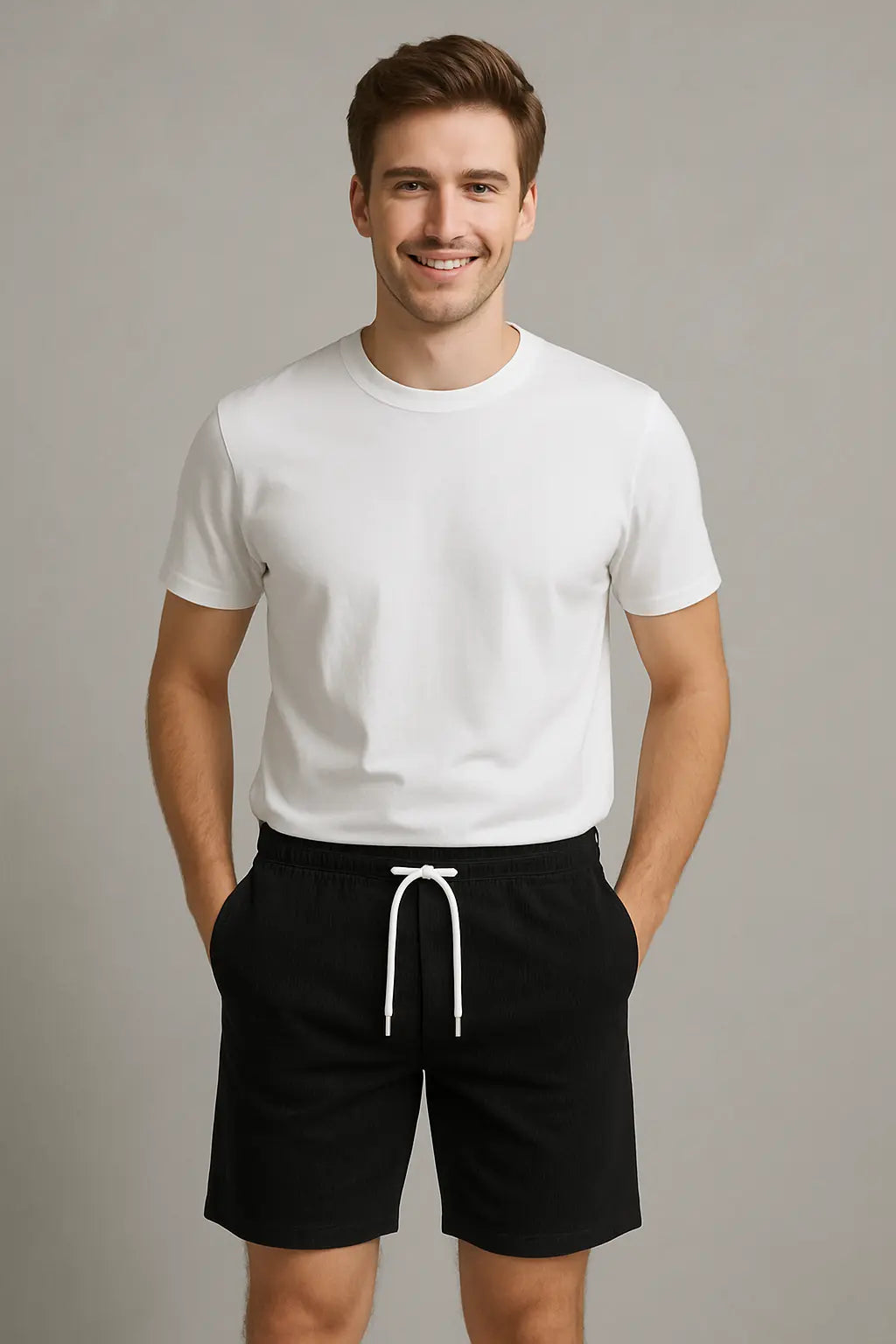 Noah Heren Zomer Comfort Verstelbaar Shorts VIQA© NEDERLANDZwart-2XL