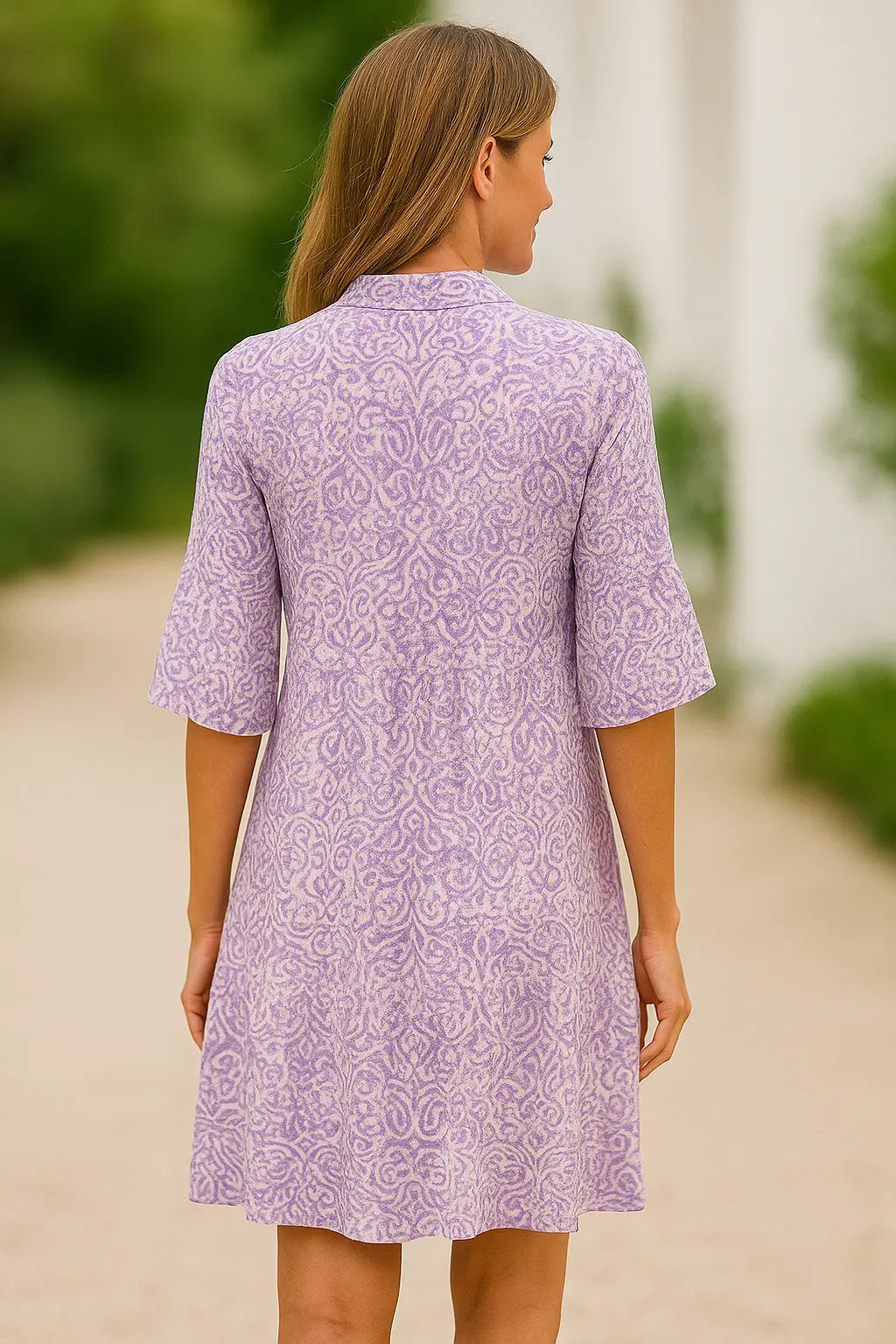 Dames Boho Mini Jurk, V-hals A-Line Pullover, Uitlopende Mouwen Herfst Casual Jurk | VIQA VIQA© NEDERLAND