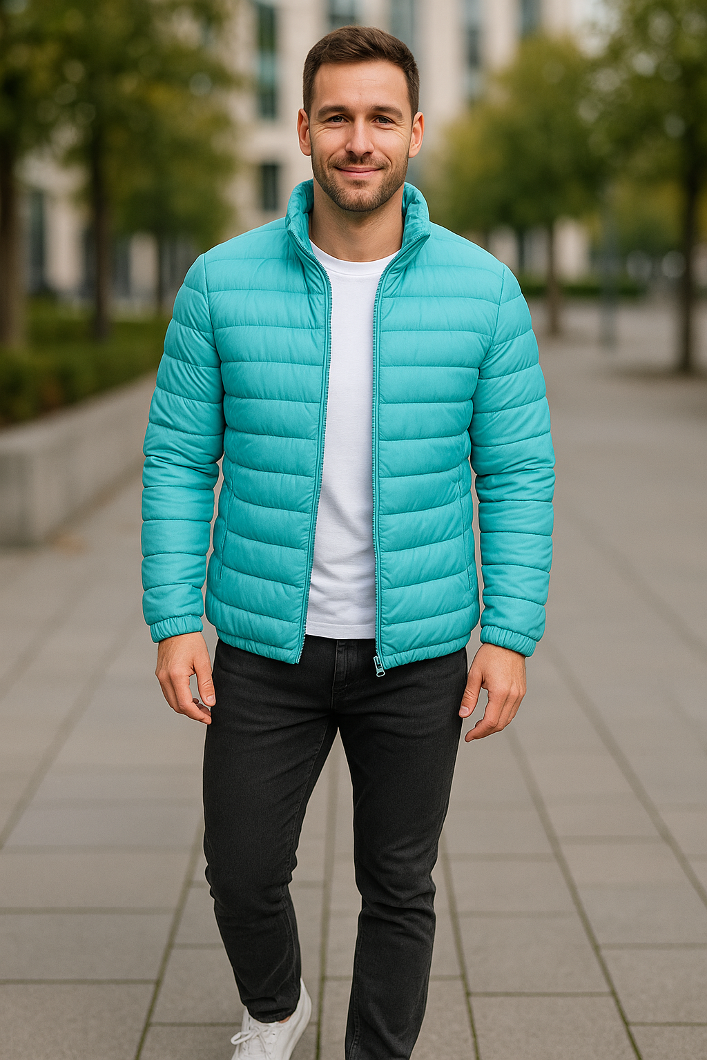 Heren Winter Gewatteerde Donsjas, Dikke Warme Staande Kraag Casual Windjack | VIQA VIQA© NEDERLAND