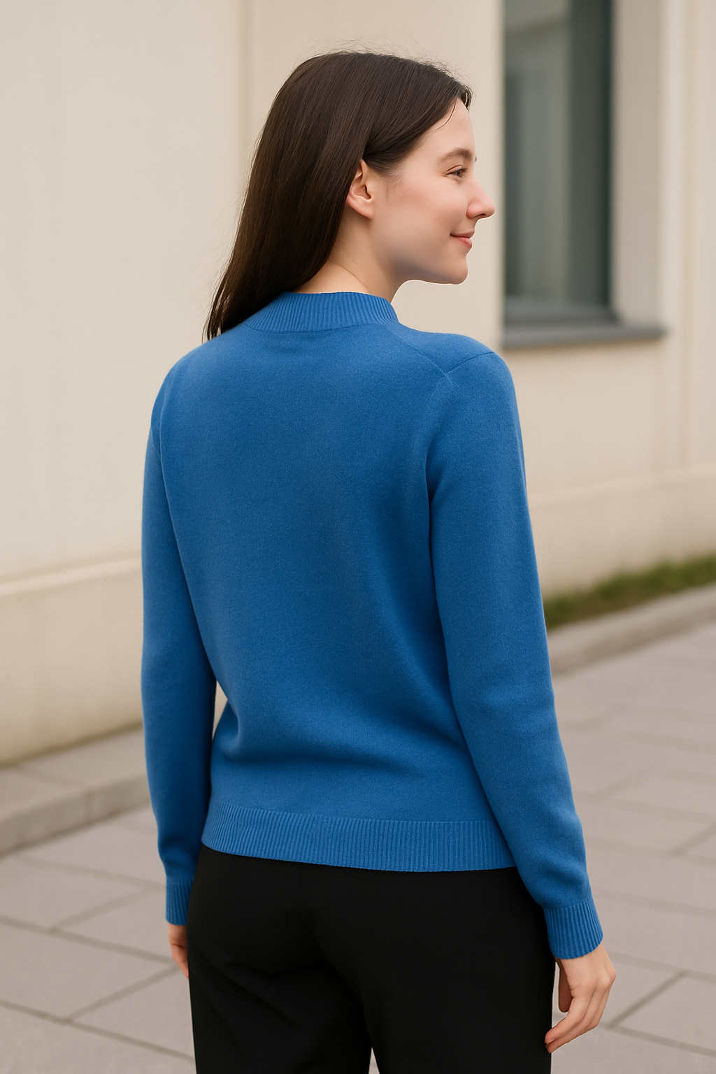 Dames Merino Wol Trui, Zacht Gebreide Mock-hals Pullover, Herfst Winter Casual Basic Top | VIQA VIQA© NEDERLAND
