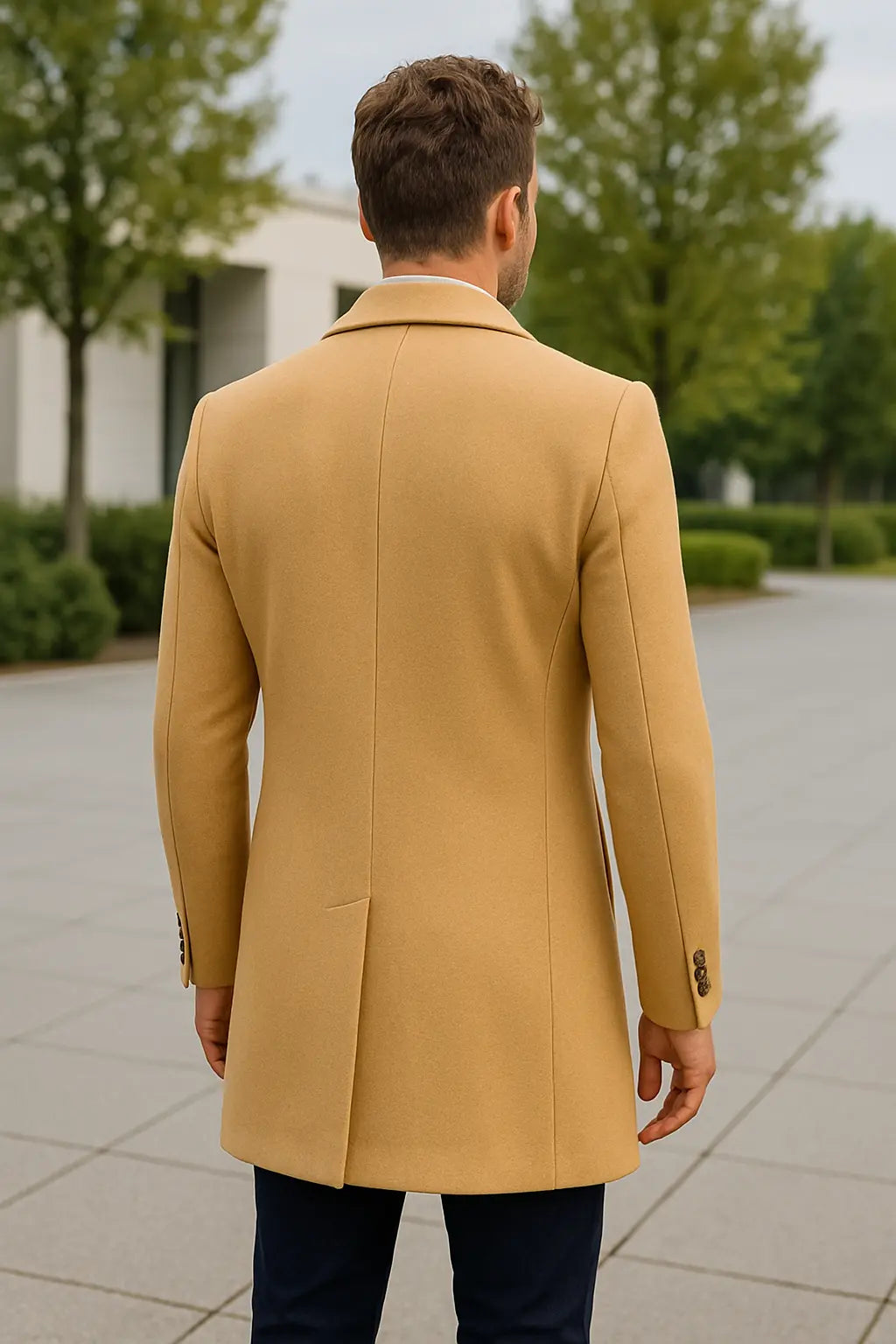 Casual Trenchcoat Voor Heren, Lange, Enkelrijige Jas In Effen Kleur, Lichtgewicht Modieuze Bovenkleding | VIQA VIQA© NEDERLAND