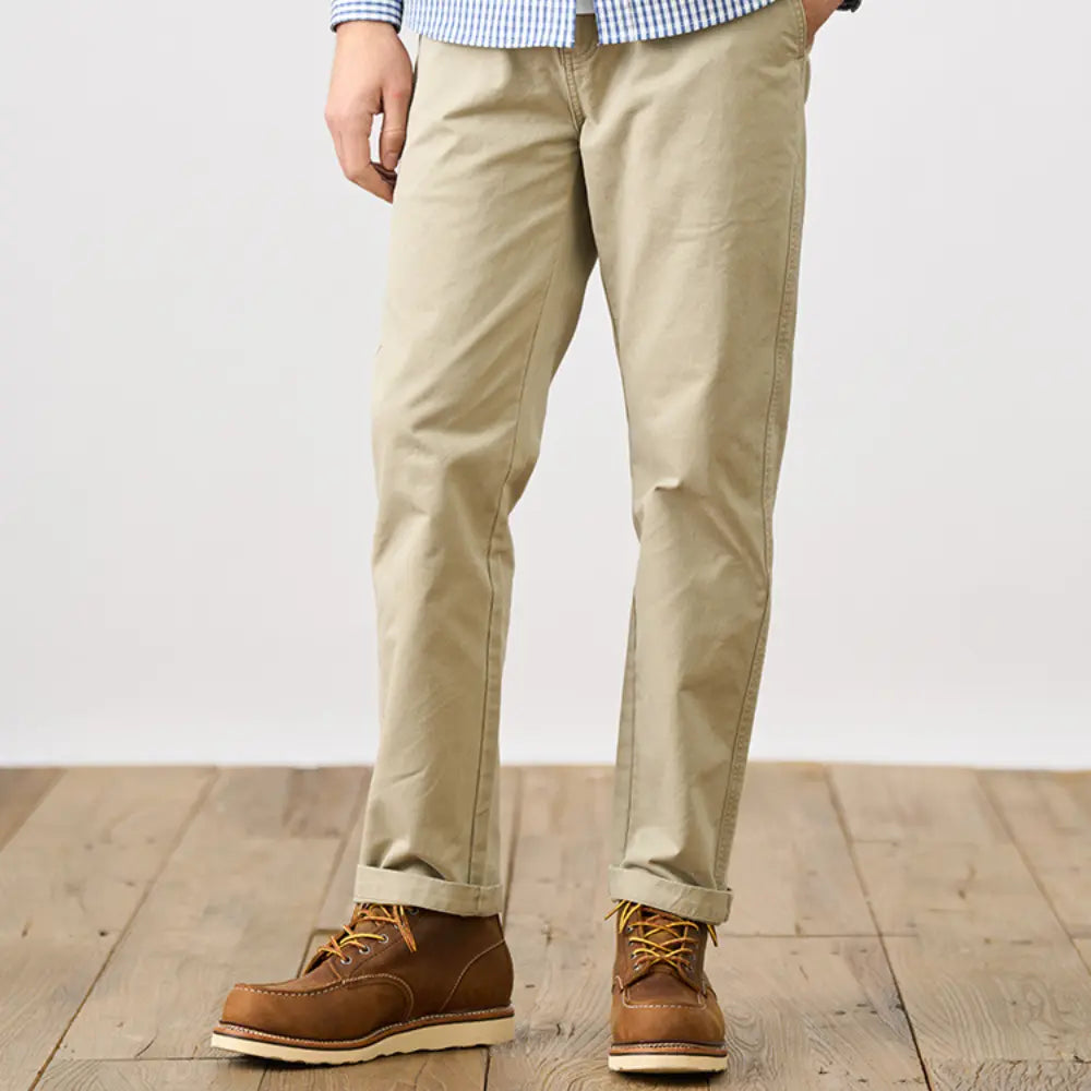 Donker Gewassen Chino Voor Heren VIQA© NEDERLANDBeige-36