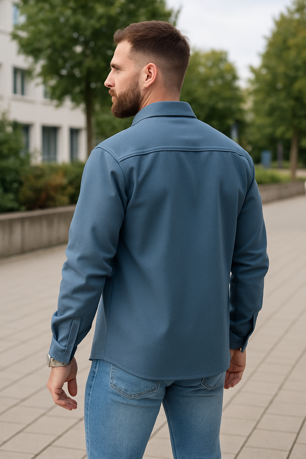 Casual Overhemdjasje Voor Heren, Enkelrijks Jasje Met Lange Mouwen En Revers, Gerfst, Winter Bovenkleding | VIQA VIQA© NEDERLAND