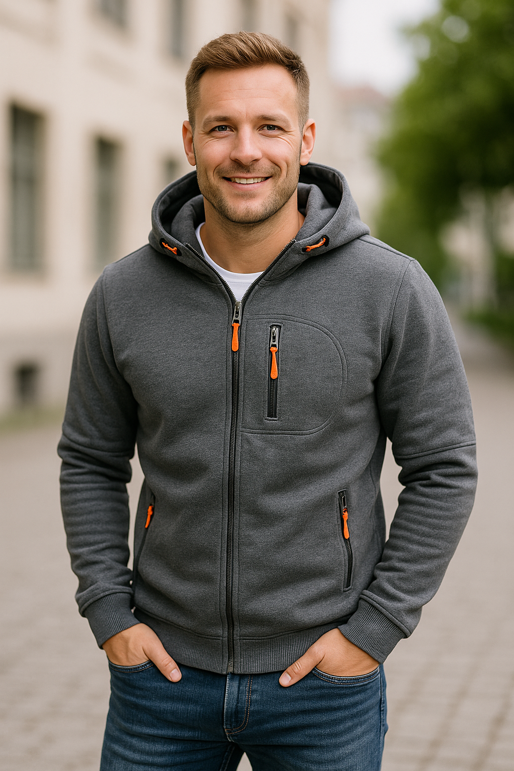 Heren rits Hoodie, Casual Sweatshirt Met Lange Mouwen, Winterjas | VIQA VIQA© NEDERLAND