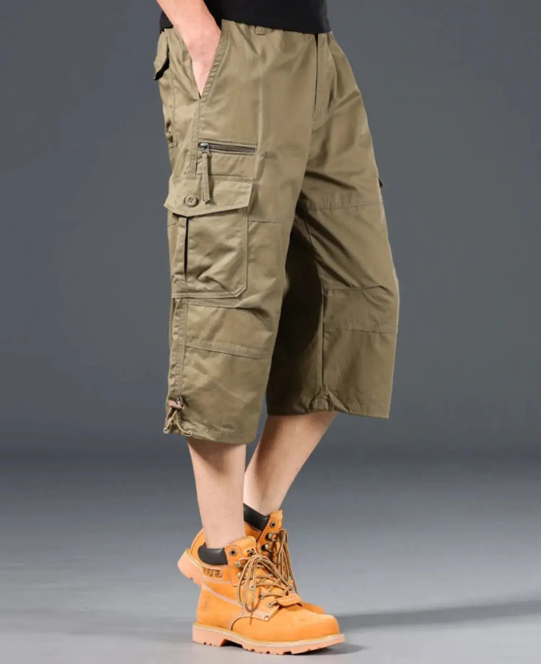 Tactische Herenshorts, Zomer Lichtgewicht Korte Broek, Utility Pasvorm Met Meerdere Zakken | VIQA VIQA© NEDERLANDKaki-2XL