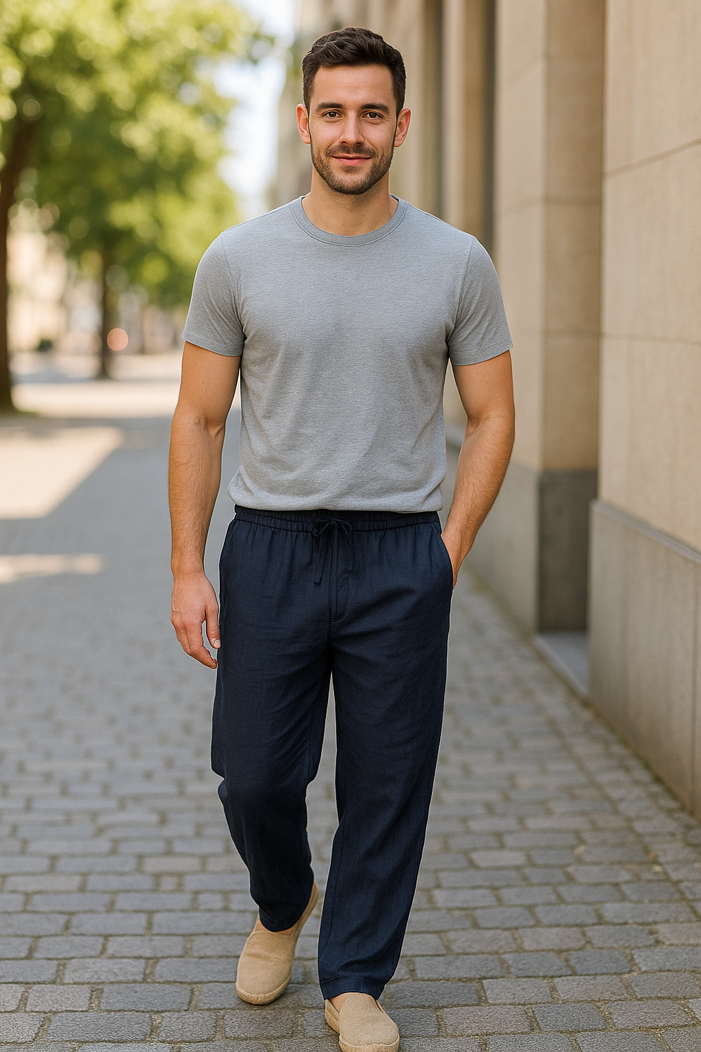 Herenbroek Met Rechte Pijpen, Lichtgewicht Ademende Casual Strandbroek | VIQA VIQA© NEDERLAND