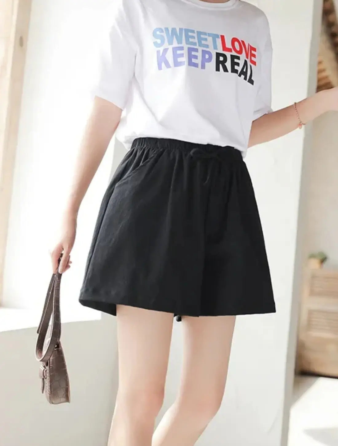 Dames Shorts Linnen, Lichtgewicht Zomer Casual Fit, Ademend Korte Broek | VIQA VIQA© NEDERLANDZwart-XL