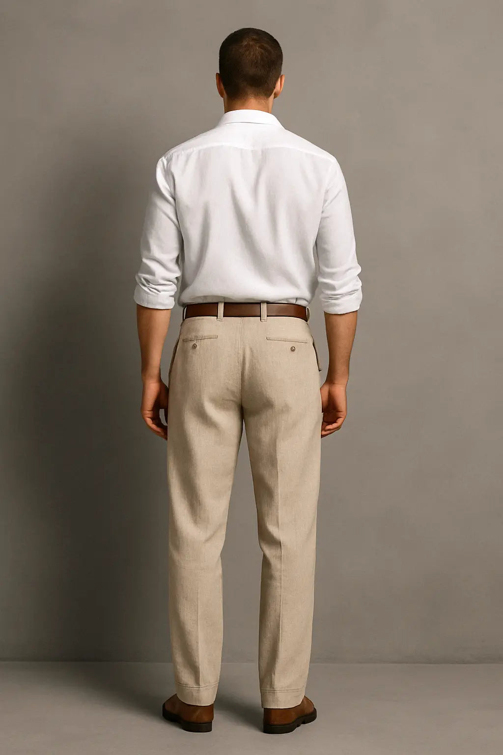 Mason Heren Broek Linnen Katoen Zakenbroek VIQA© NEDERLAND