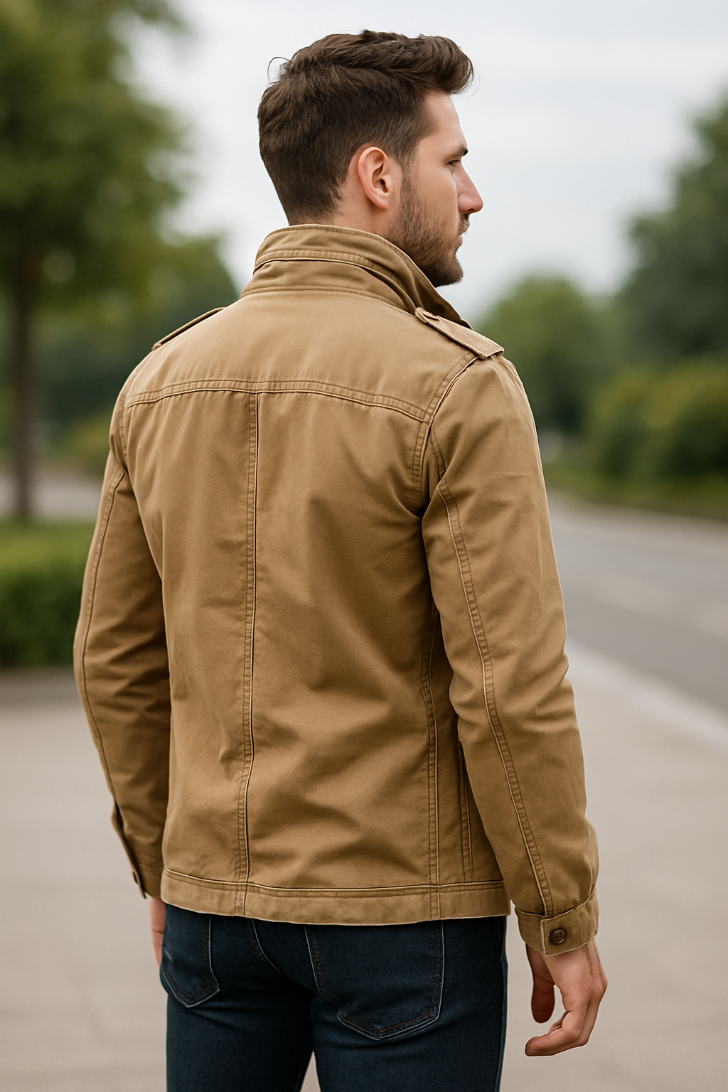 Heren Denim Cargo Jas, Outdoor Multizakken Camo Veldjas Voor Casual Wandelen | VIQA VIQA© NEDERLAND