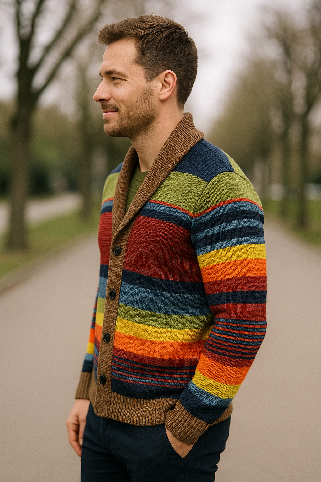 Heren Trui Met V-Hals, Slim Pasvorm, Kabelbreisel, Merinowol, Patchwork, Lange Mouwen | VIQA VIQA© NEDERLAND