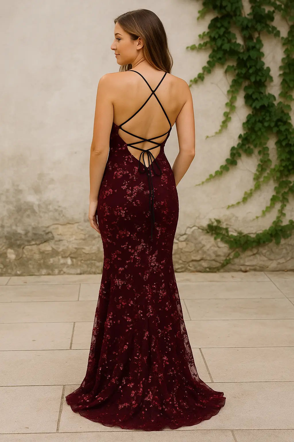 Dames Pailletten Bodycon Maxi Jurk, Sexy V-hals Spaghettibandjes Rugloze Avond Feestkleding | VIQA VIQA© NEDERLAND