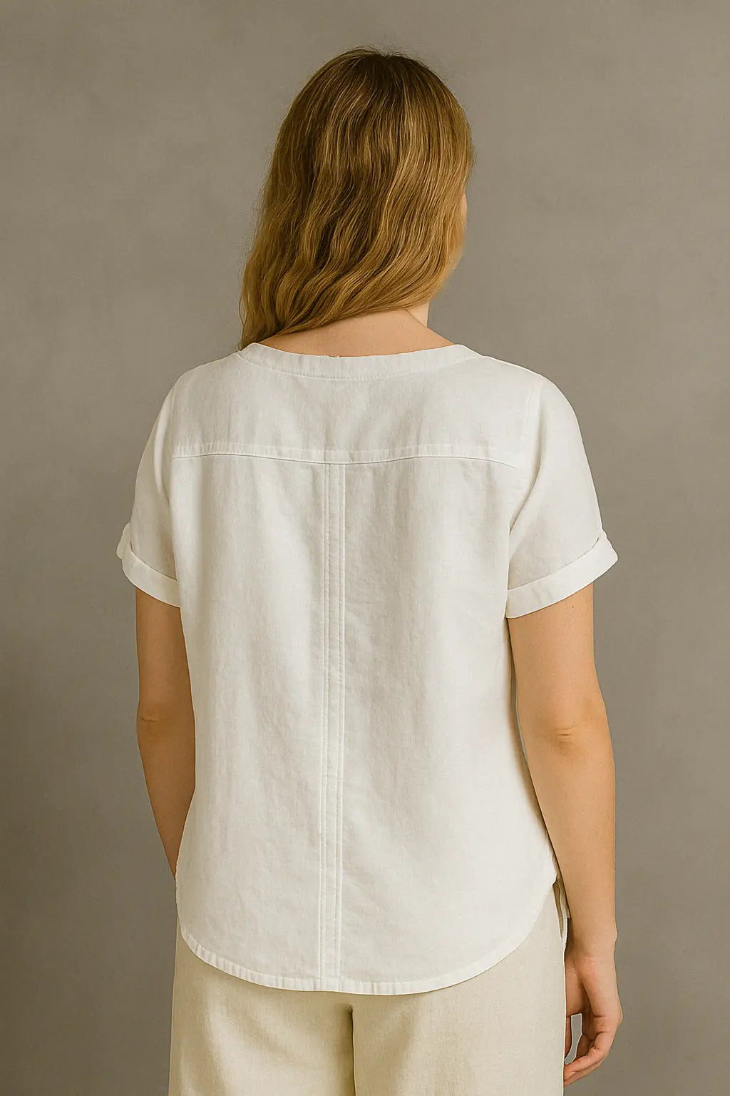 Lily Dames Katoen Lichtgewicht Blouse Met Korte Mouwen VIQA© NEDERLAND