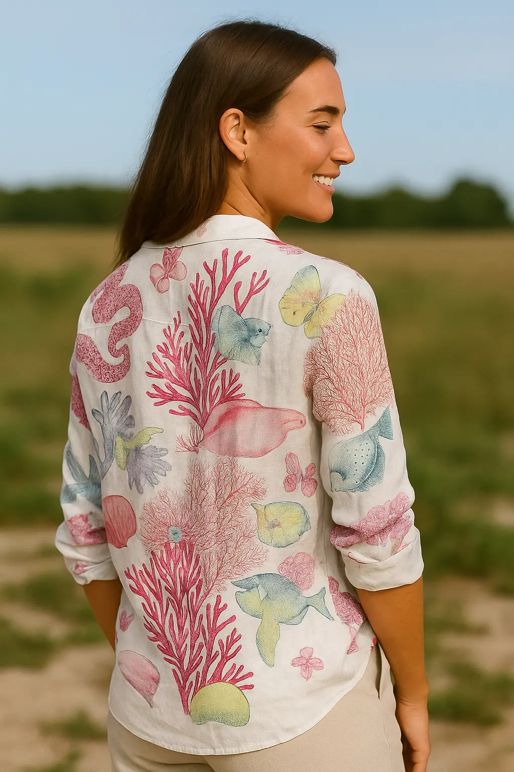 Dames Zomer Bloemen Print Shirt, Lange Tuniek Stijl Met Halve Mouwen, Lichtgewicht Trendy Top | VIQA VIQA© NEDERLAND