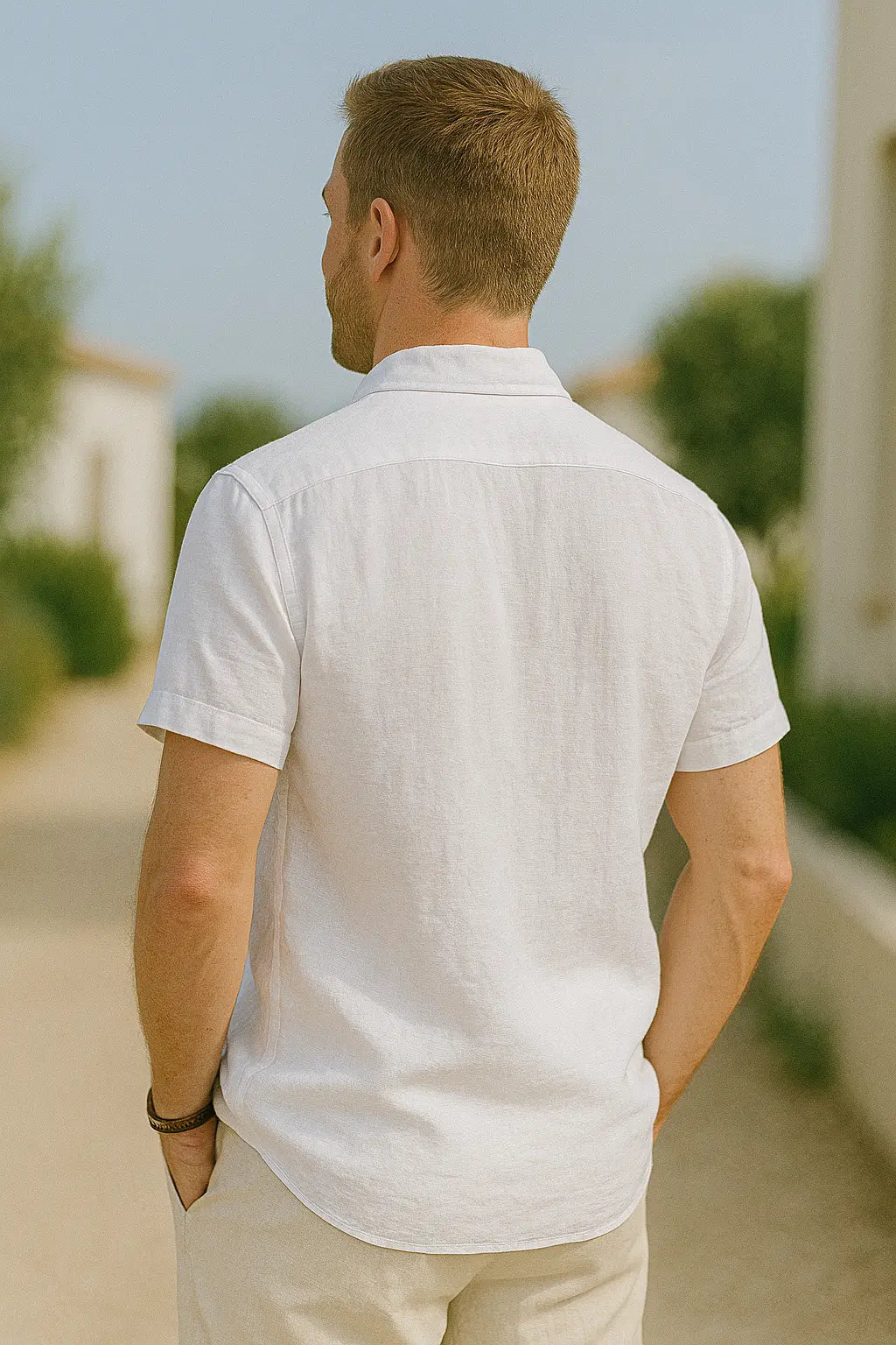 Heren Katoen Korte Mouw Shirt, Zomer Casual Effen Kleur Top | VIQA VIQA© NEDERLAND