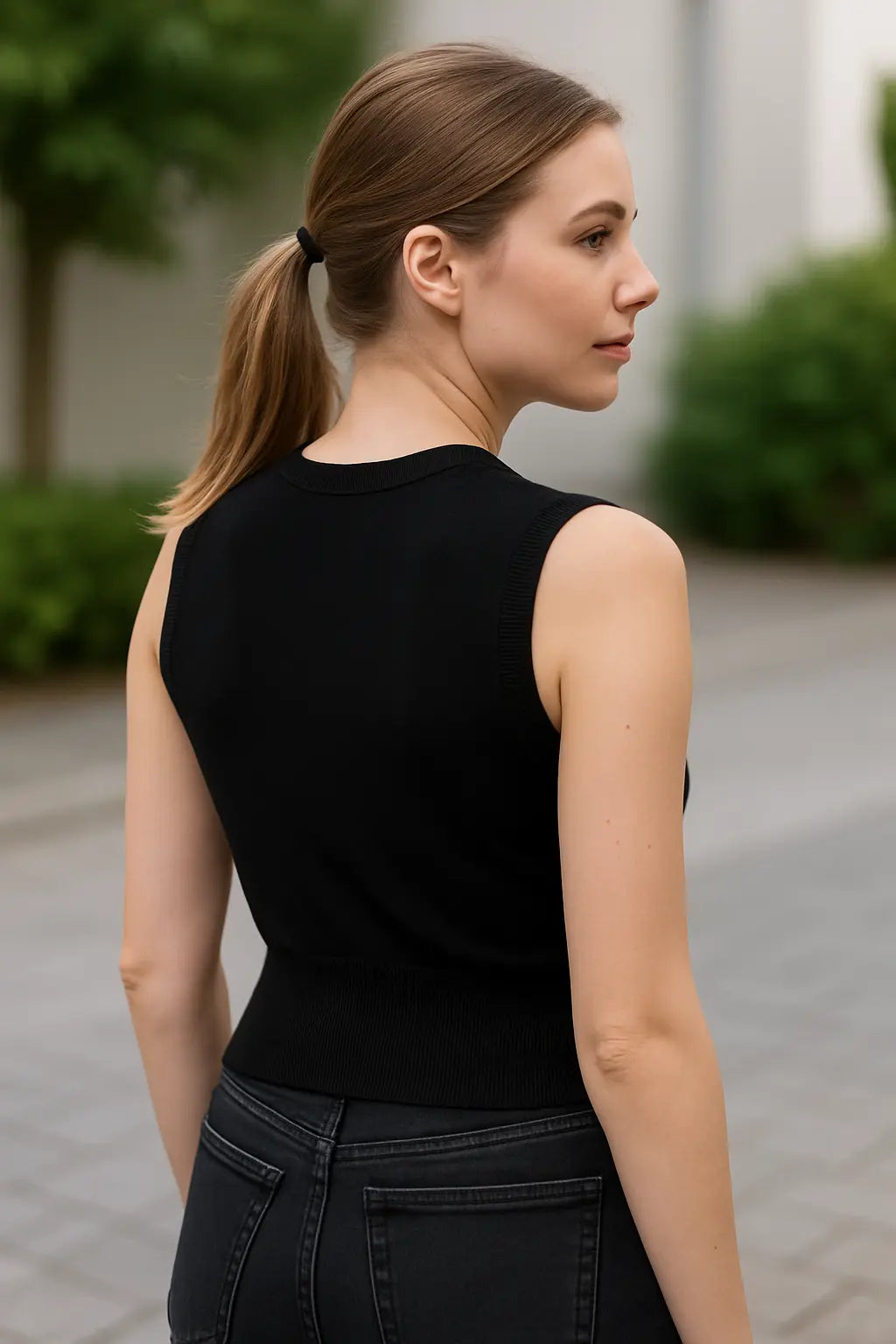 Dames V-hals Gebreide Tanktop, Effen Kleur Zomer Mouwloos Shirt | VIQA VIQA© NEDERLAND