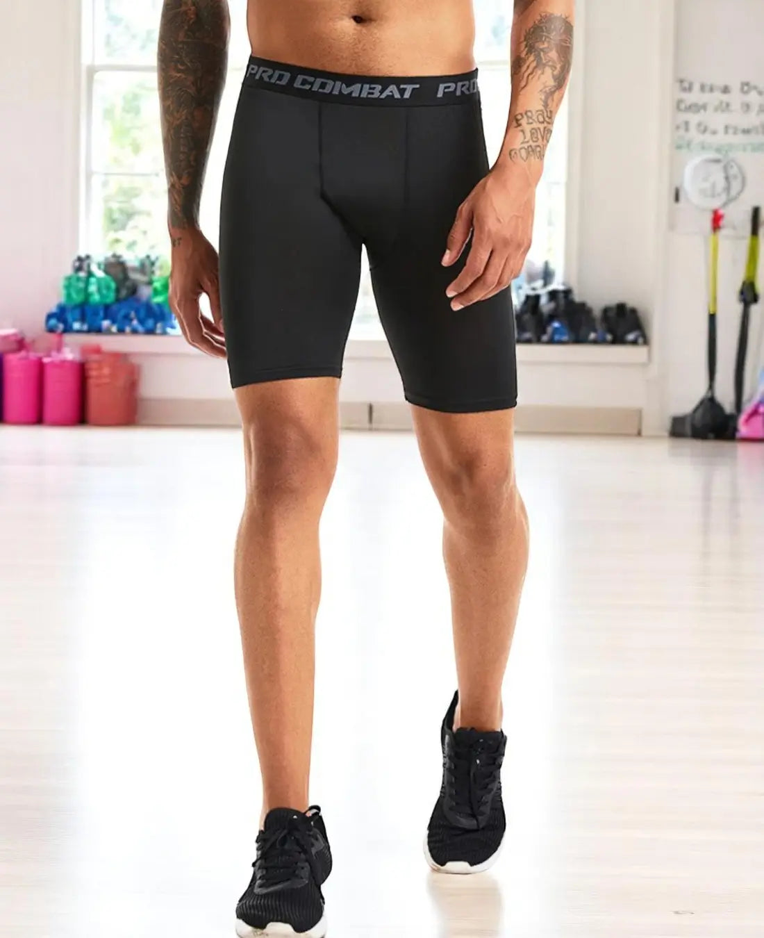Heren Fitnessbroek Zomer, Slim Fit Sneldrogend Sportshort, Elastisch Strak Trainingspak | VIQA VIQA© NEDERLAND