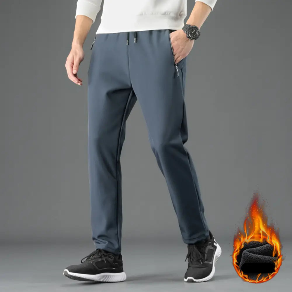 Winddichte Dikke Fleece Gevoerde Broekvoor Heren VIQA© NEDERLANDBlauw-Recht-6XL