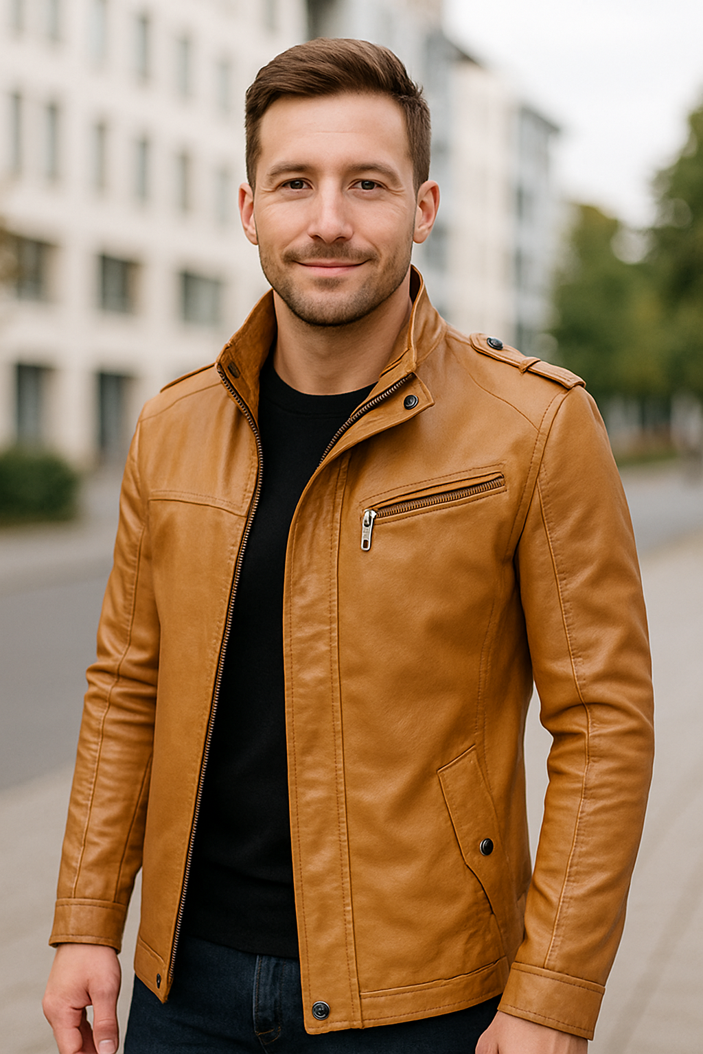 Heren Lange Leren Jas, Vintage Stijl Herfst Winterjas Met Zakken, Casual Warme Parka | VIQA VIQA© NEDERLAND