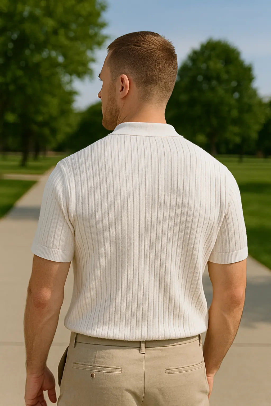 Heren Zomer Poloshirt, Effen Keur Gebreide Korte Mouwen Top, Casual Veelzijdige Mode T-shirt | VIQA VIQA© NEDERLAND