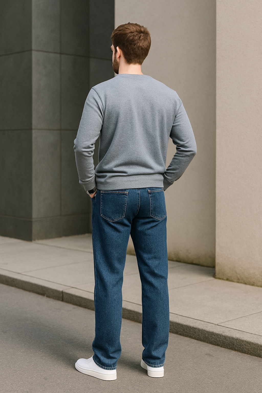 Heren Jeans Met Wijde Pijpen, Losse Rechte Pasvorm, Comfortabele Zakelijke Casualbroek | VIQA VIQA© NEDERLAND