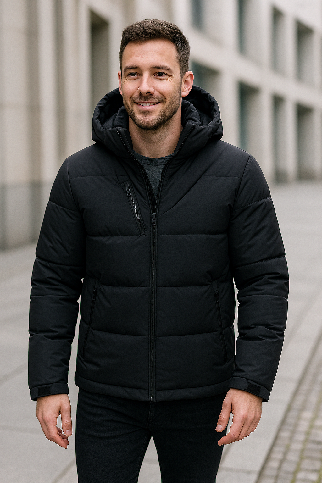 Heren Donsjack, Dik Warm Capuchonjack, Lichtgewicht Casual Winter Wit Eendendons | VIQA VIQA© NEDERLAND