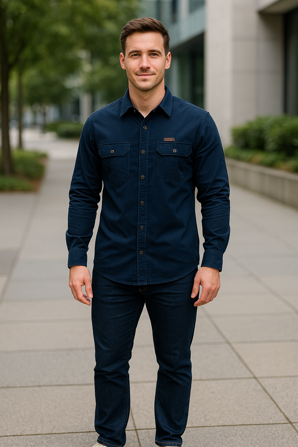 Heren Cargo Shirt, Lange Mouwen, Meerdere Zakken Tactisch Casual Shirt Met Revers | VIQA VIQA© NEDERLAND