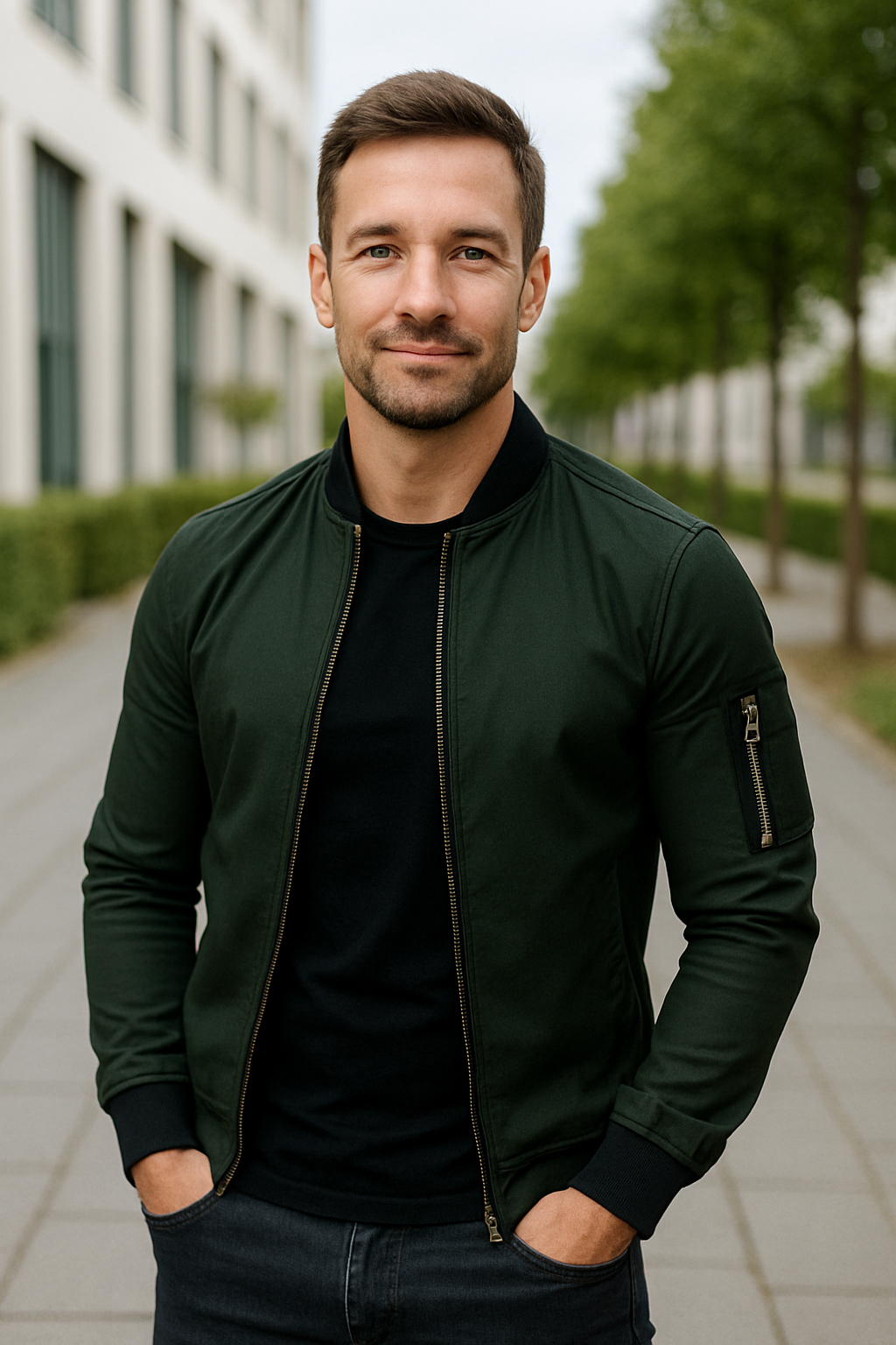 Heren Lichtgewicht Bomberjack, Casual Windjack Met Zakken En Rits, Winter Jas | VIQA VIQA© NEDERLAND