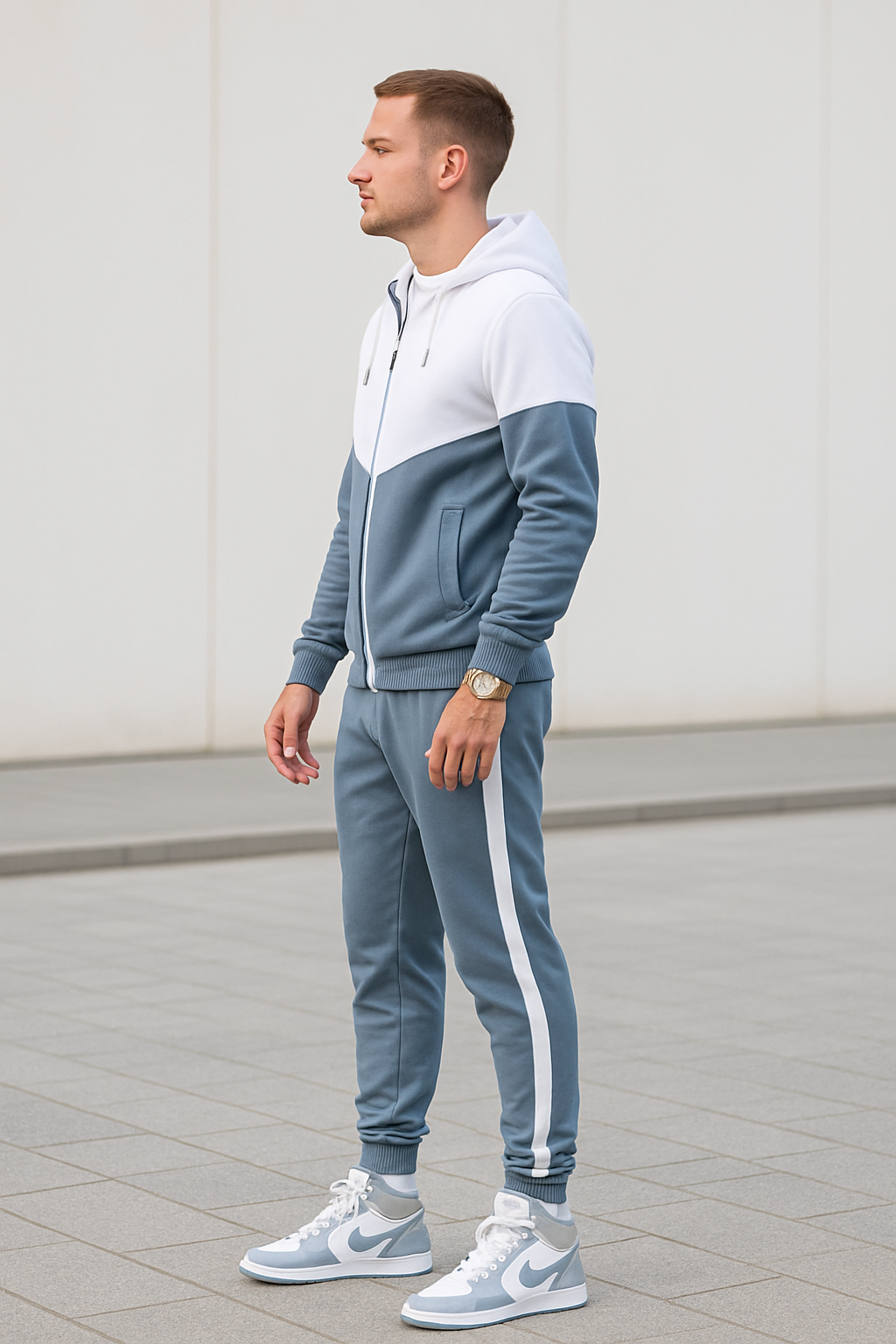 Heren Trainingspak Twee Delige set, Jas Met Capuchon En Jogger Broek, Casual Sportkleding Pak | VIQA VIQA© NEDERLAND