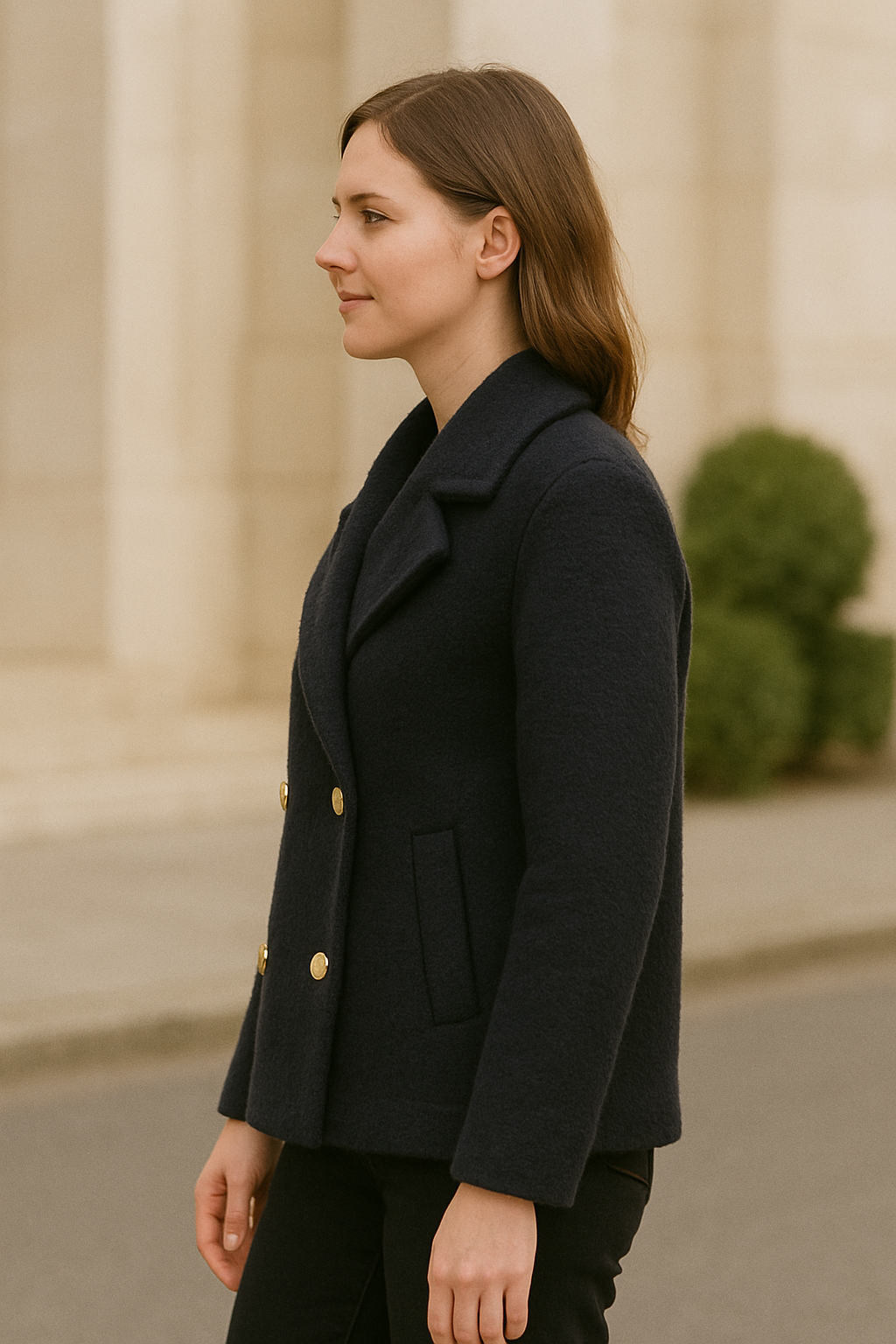 Vrouwen Parel Button Coat, Double Breasted Frans ontwerp Herfst Fashion | VIQA VIQA© NEDERLAND