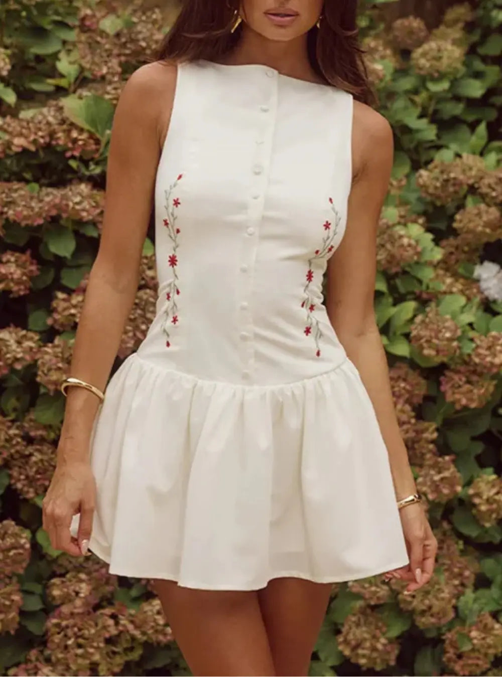 Josephine Elegant Zomer Mini-Jurk VIQA© NEDERLANDWit-L