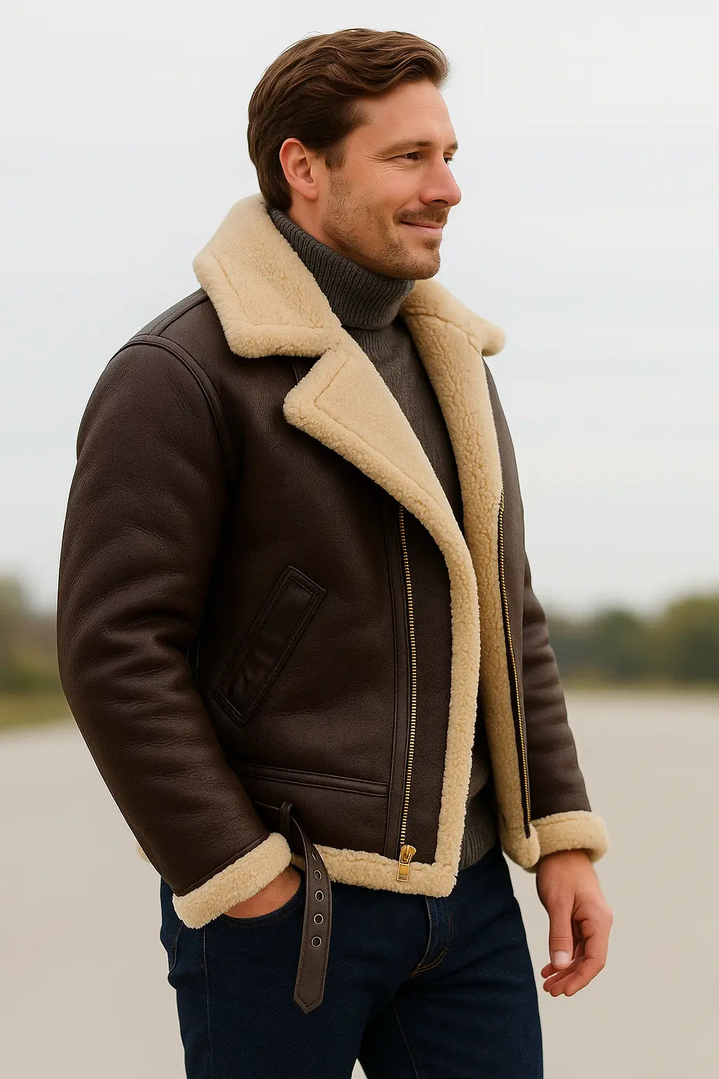 Heren Jas Van Kunstleer, Winterjas Met Rits En Zakken, Warme Casual Mode Bovenkleding | VIQA VIQA© NEDERLAND