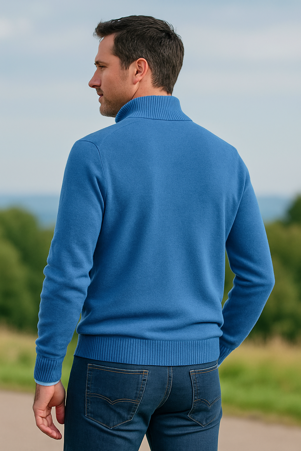 Gebreide Trui Met Rits Voor Heren, Warme Winter En Herfst Casual Kleding Voor Thuis | VIQA VIQA© NEDERLAND